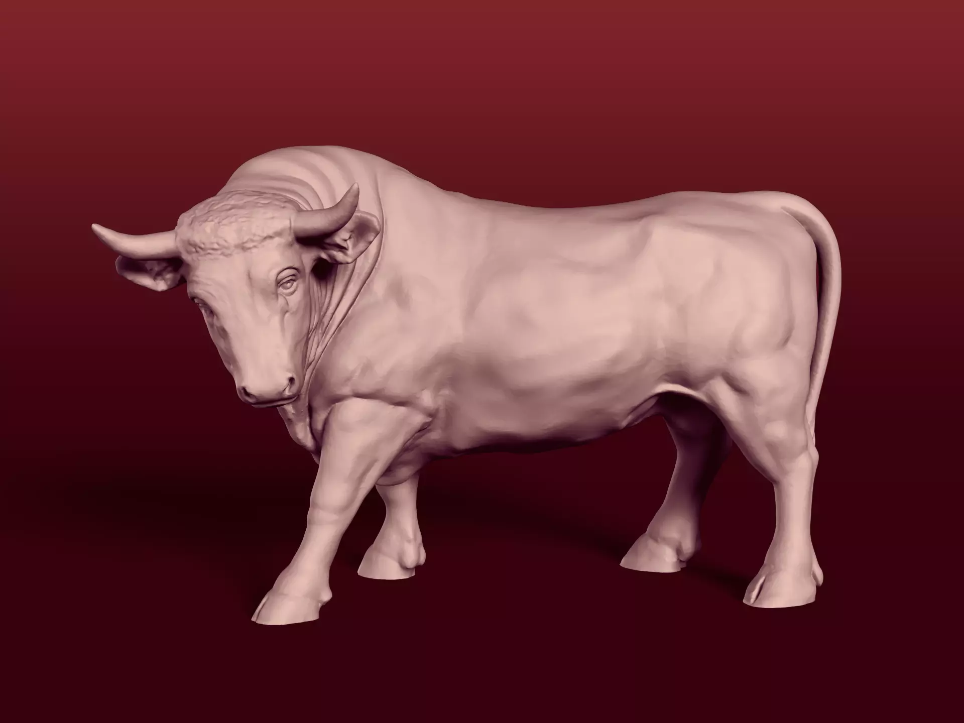  Bull Statue Ready for 3D Printing 3D print model_0