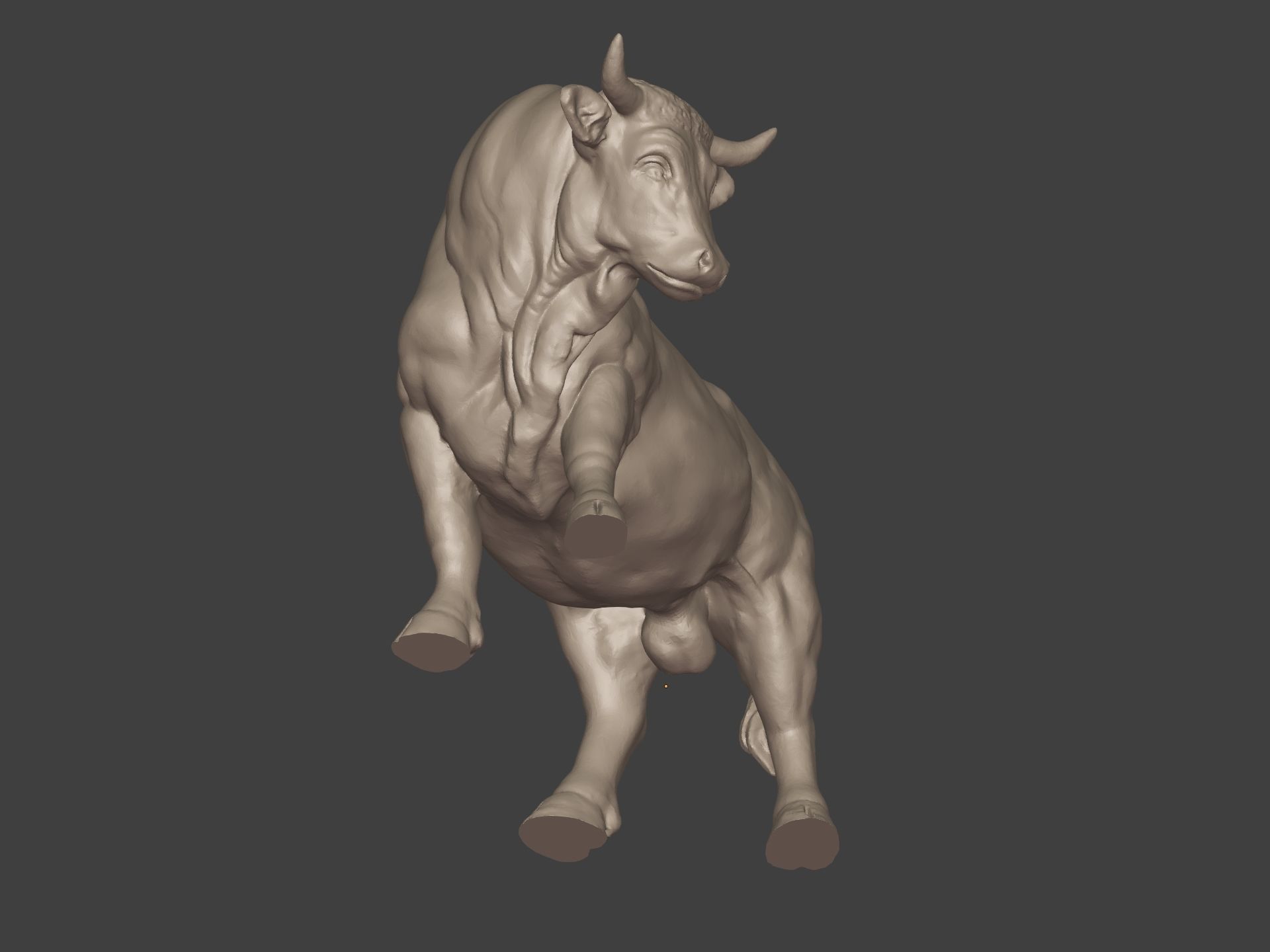  Bull Statue Ready for 3D Printing 3D print model_12