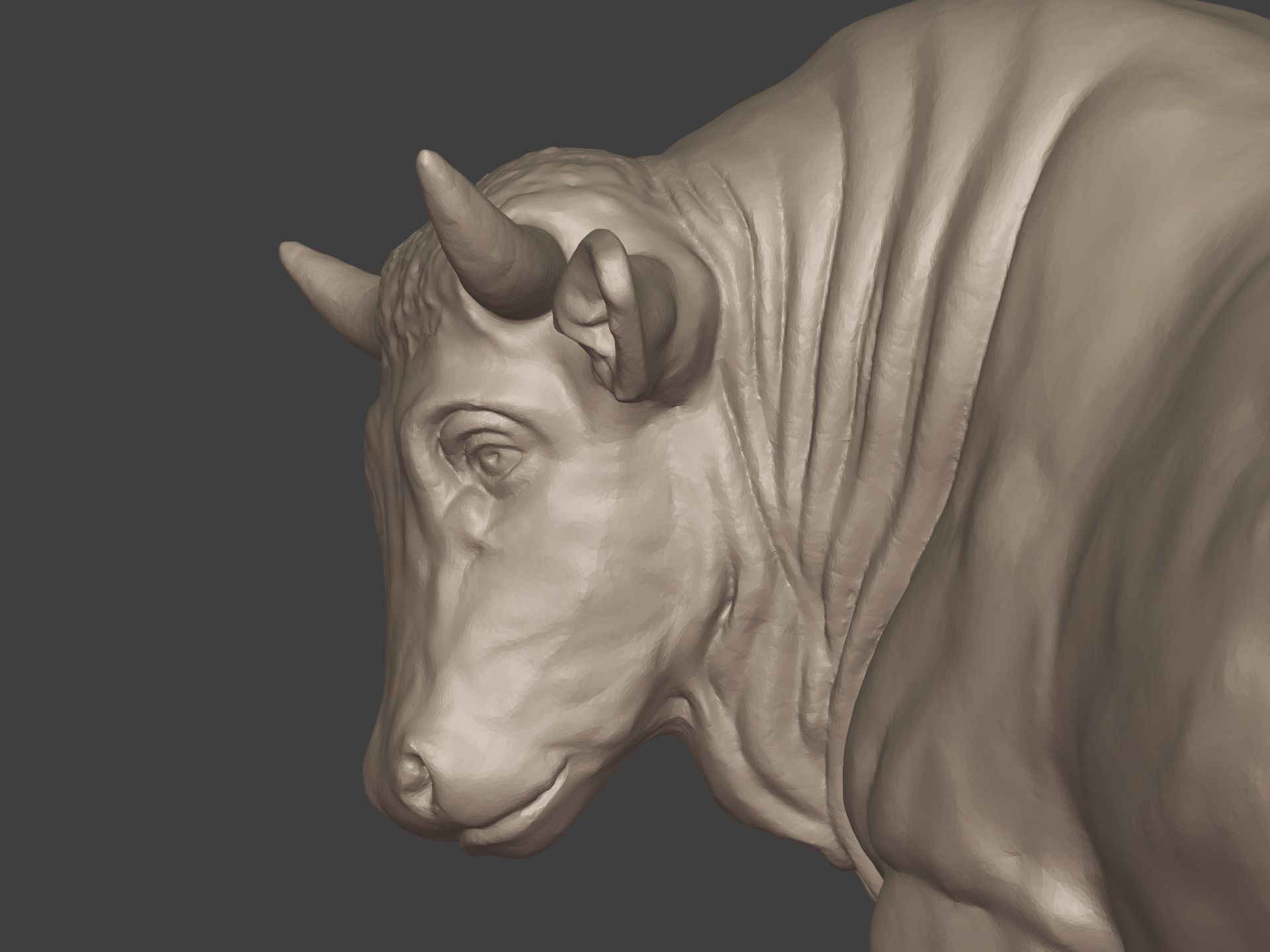  Bull Statue Ready for 3D Printing 3D print model_15