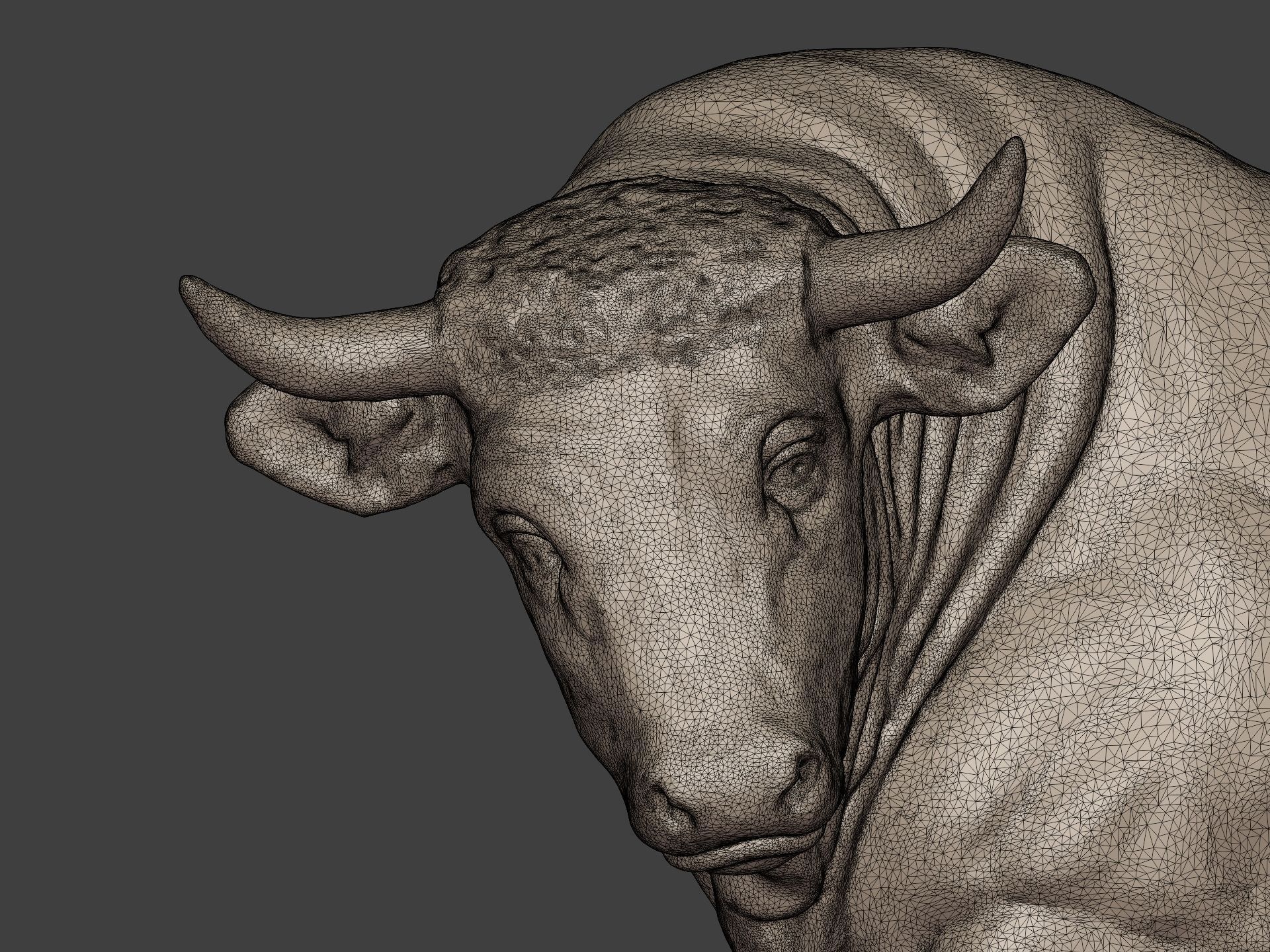  Bull Statue Ready for 3D Printing 3D print model_14