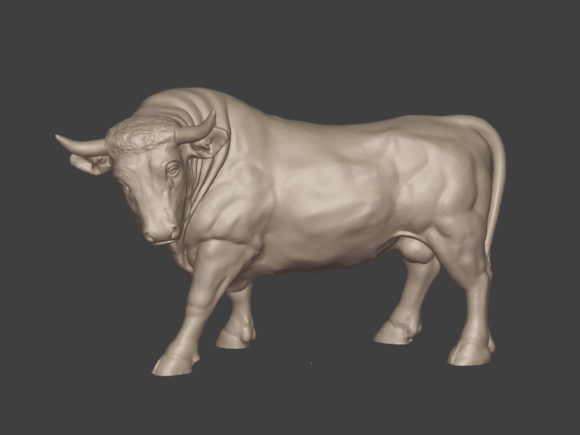  Bull Statue Ready for 3D Printing 3D print model_2