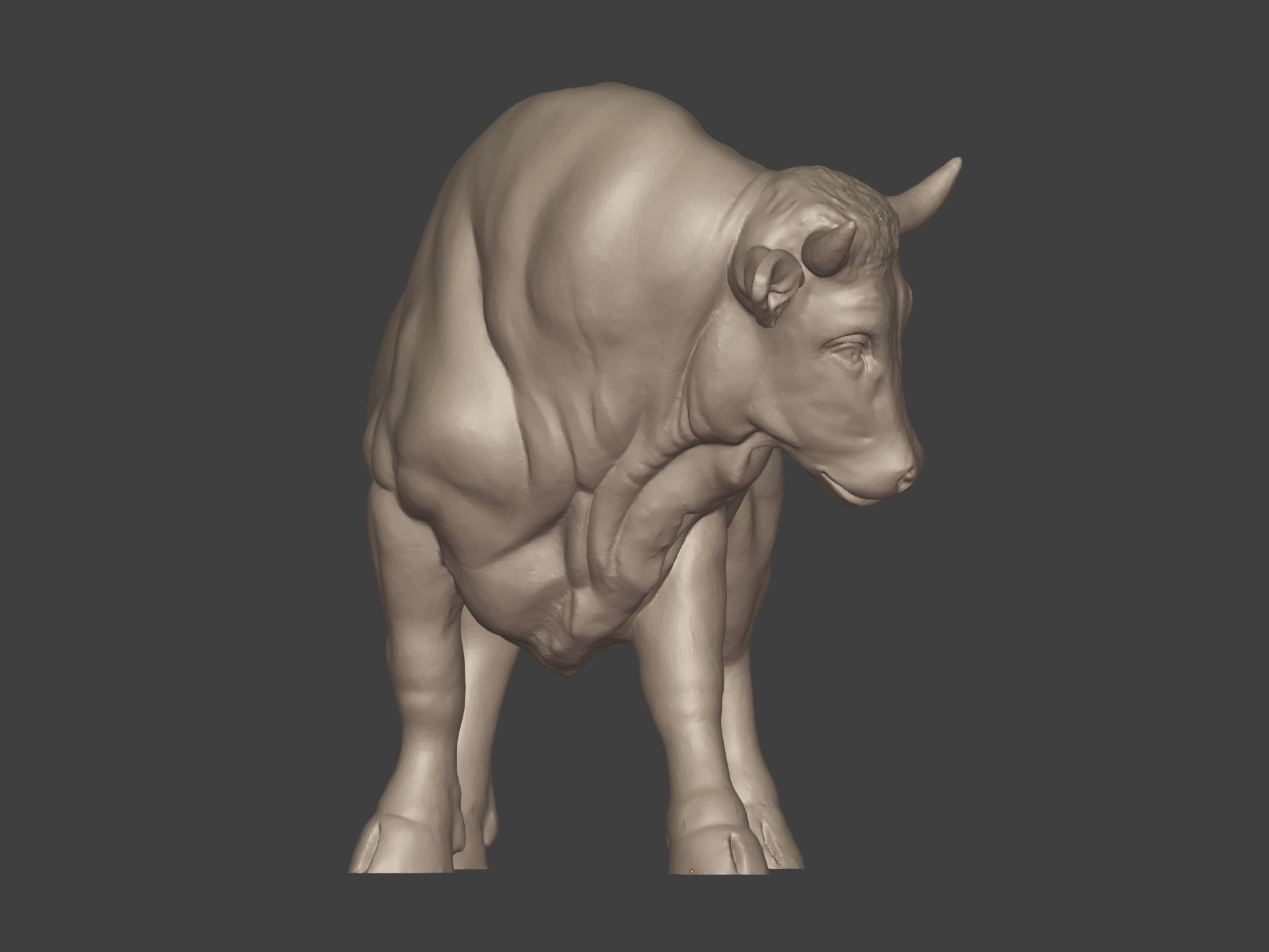  Bull Statue Ready for 3D Printing 3D print model_3