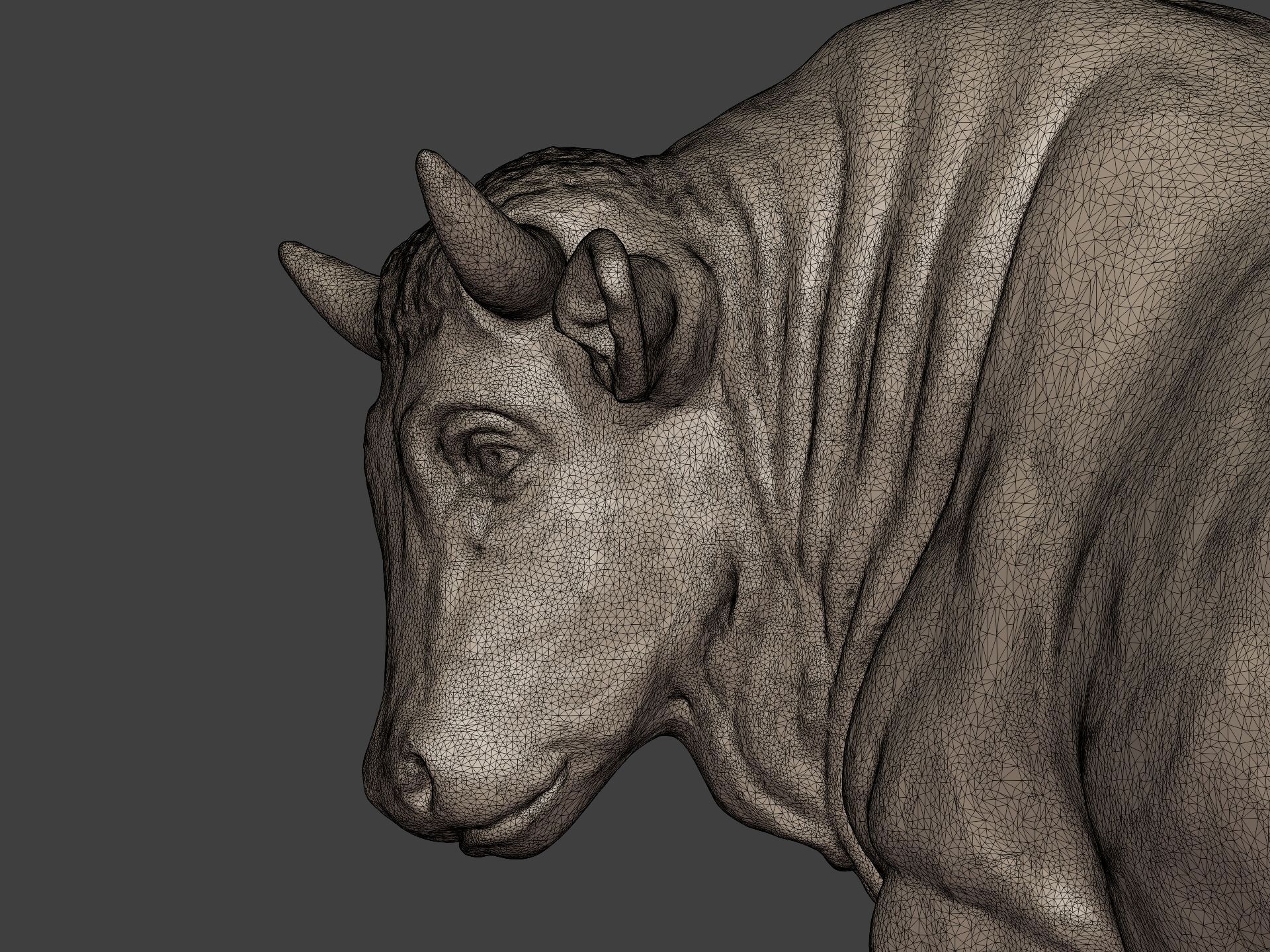  Bull Statue Ready for 3D Printing 3D print model_16