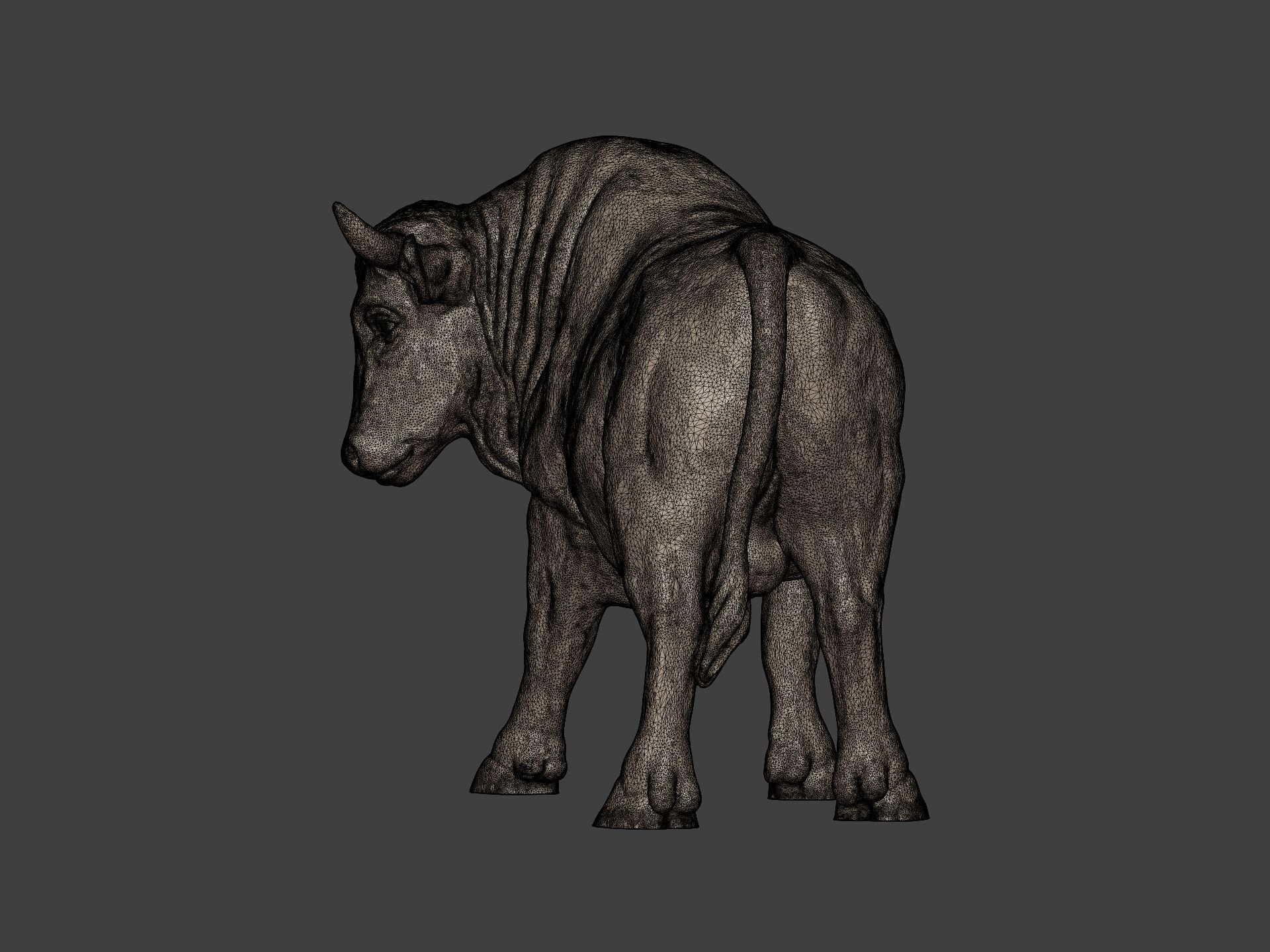  Bull Statue Ready for 3D Printing 3D print model_8