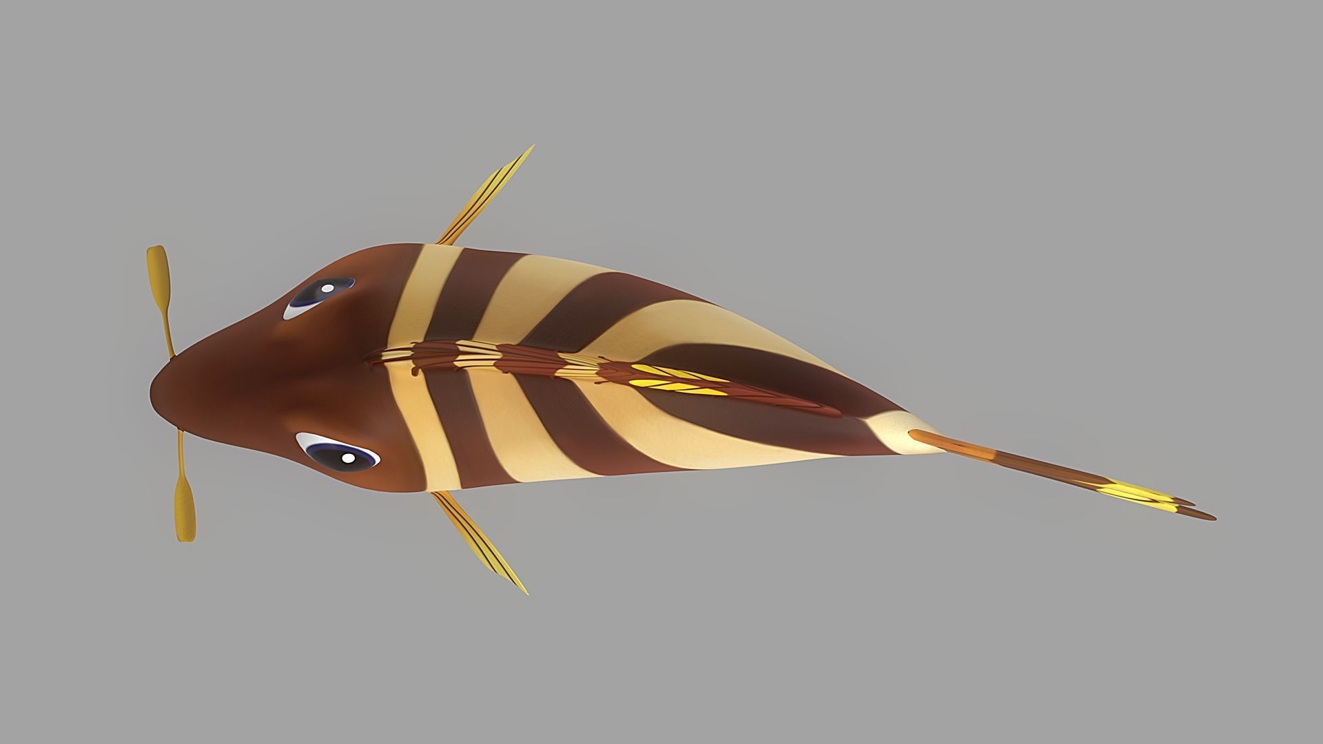 Cartoon Fish 9 Low-poly 3D model_2