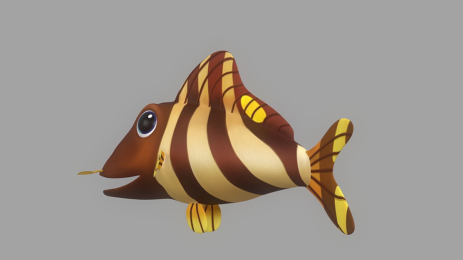 Cartoon Fish 9 Low-poly 3D model_3