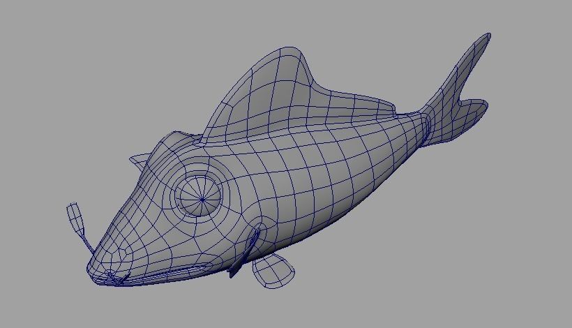 Cartoon Fish 9 Low-poly 3D model_5