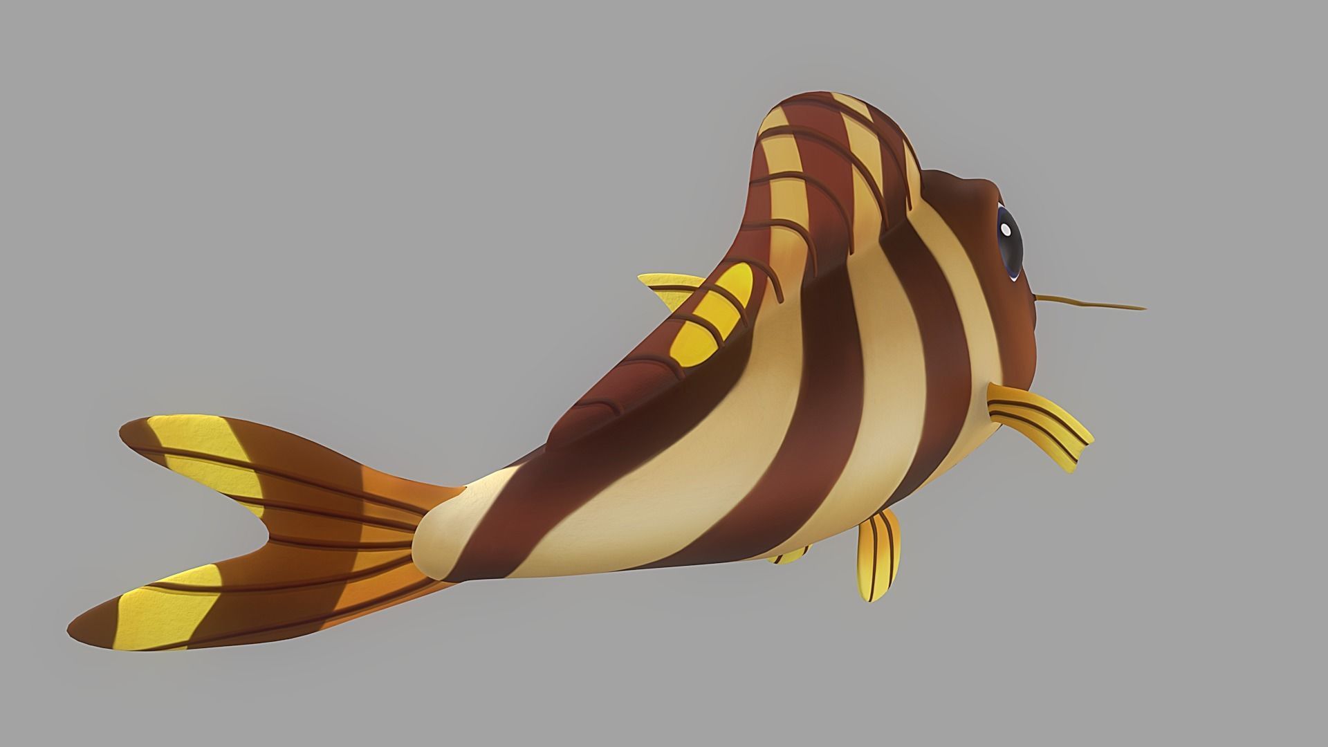 Cartoon Fish 9 Low-poly 3D model_4