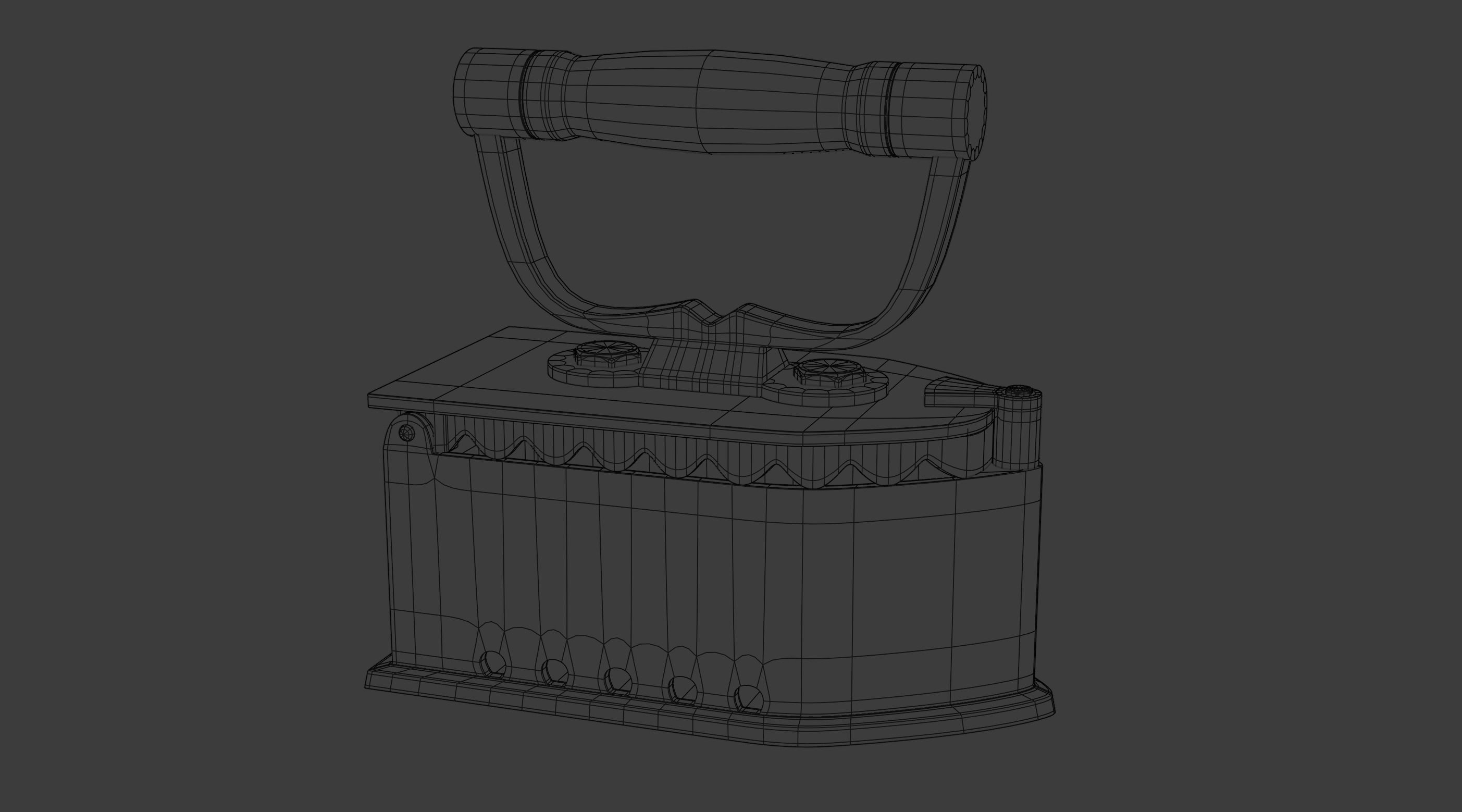 Antique iron 3D model_9