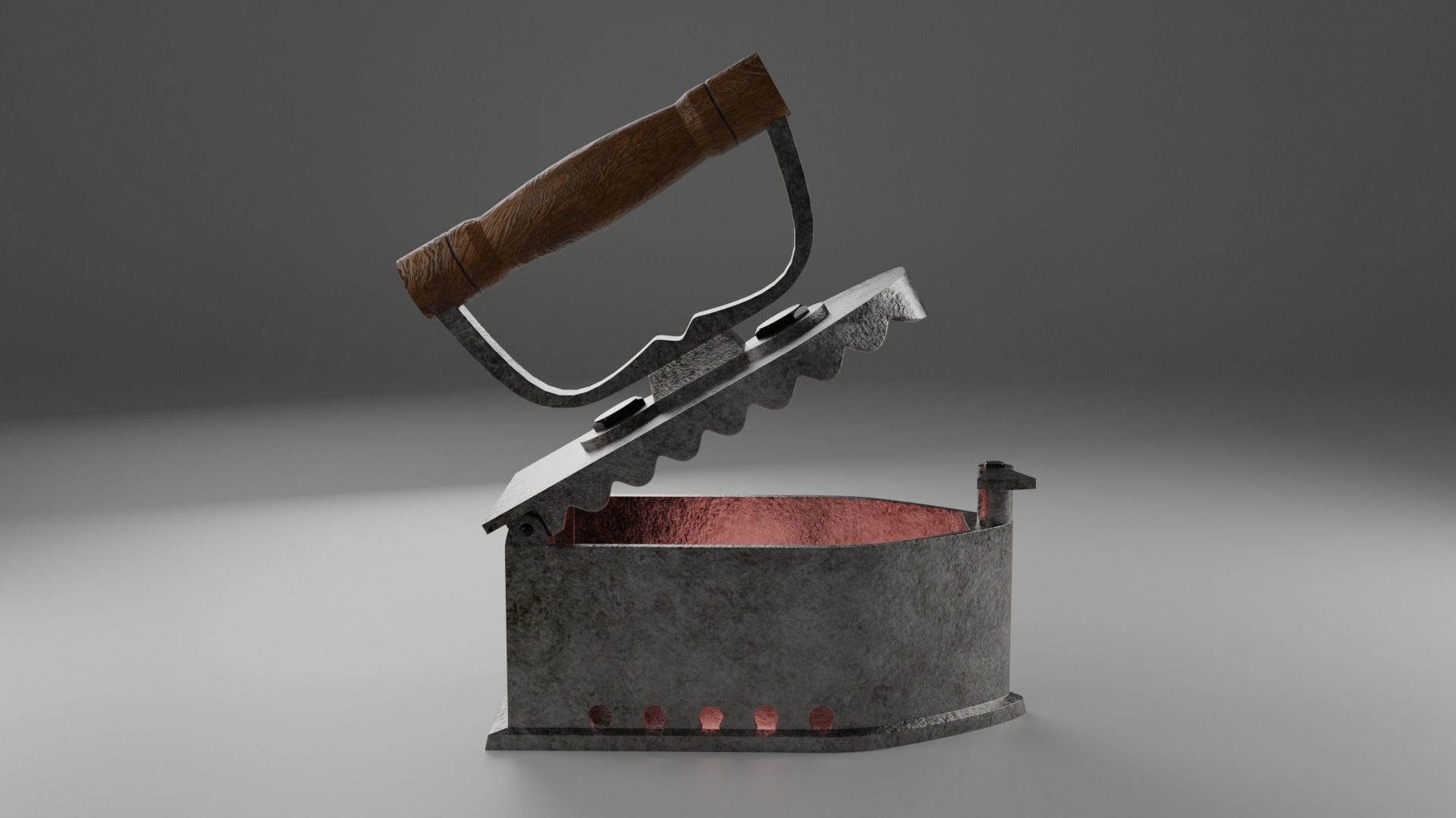 Antique iron 3D model_7