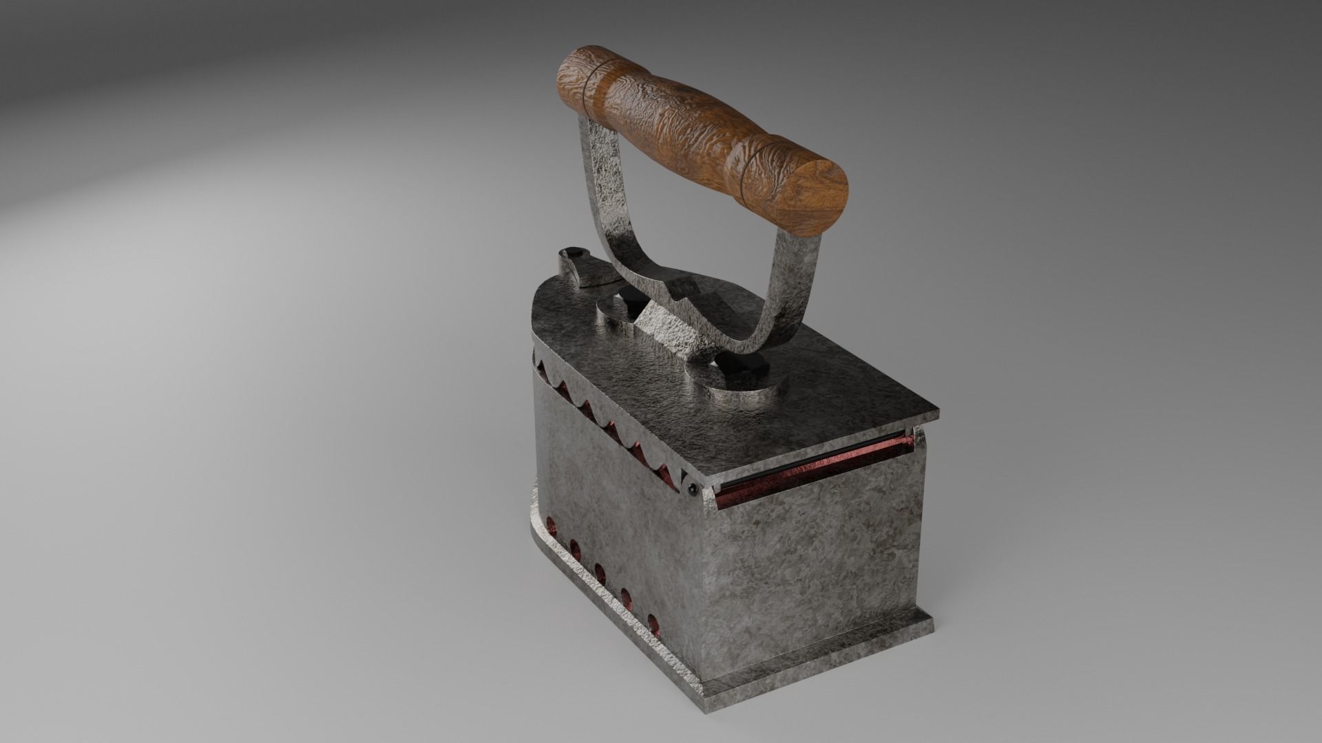 Antique iron 3D model_2