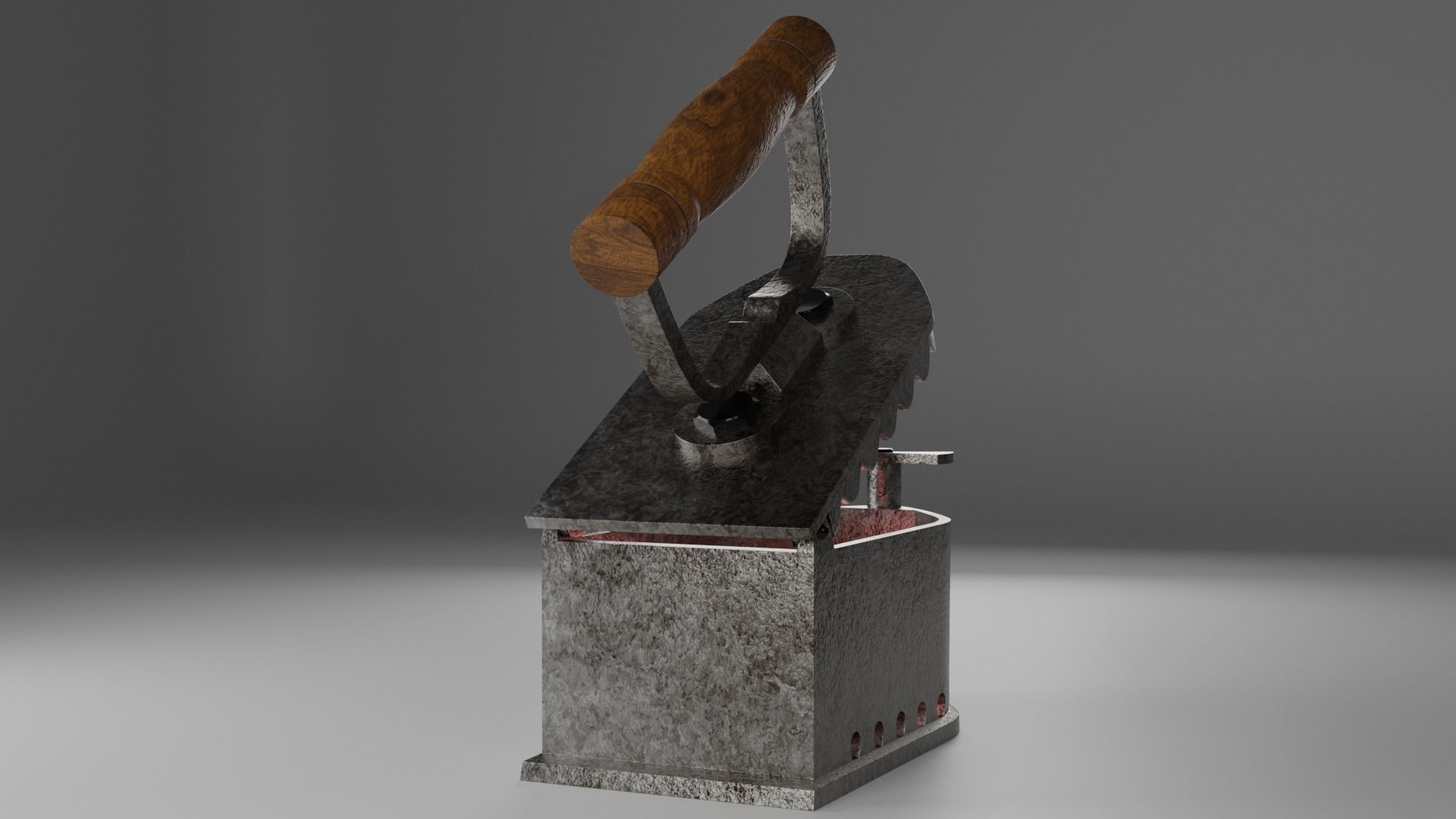 Antique iron 3D model_8