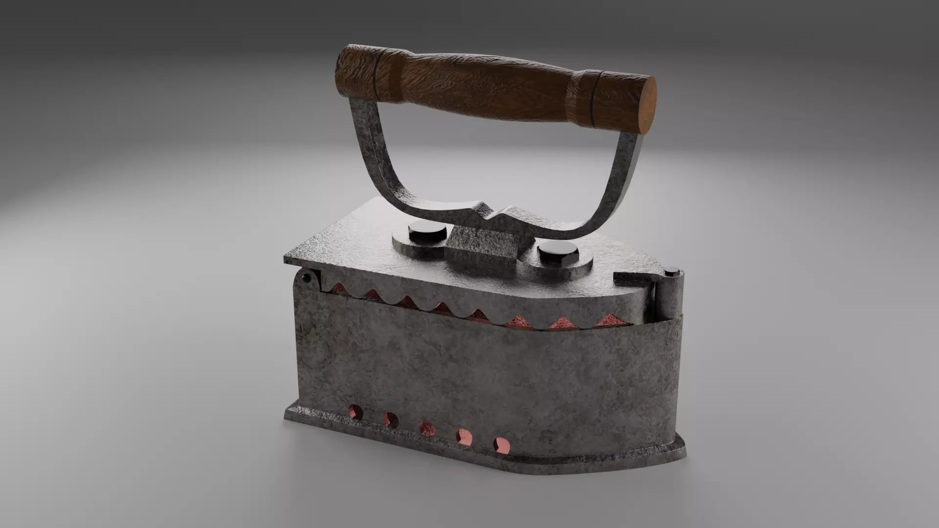 Antique iron 3D model_0