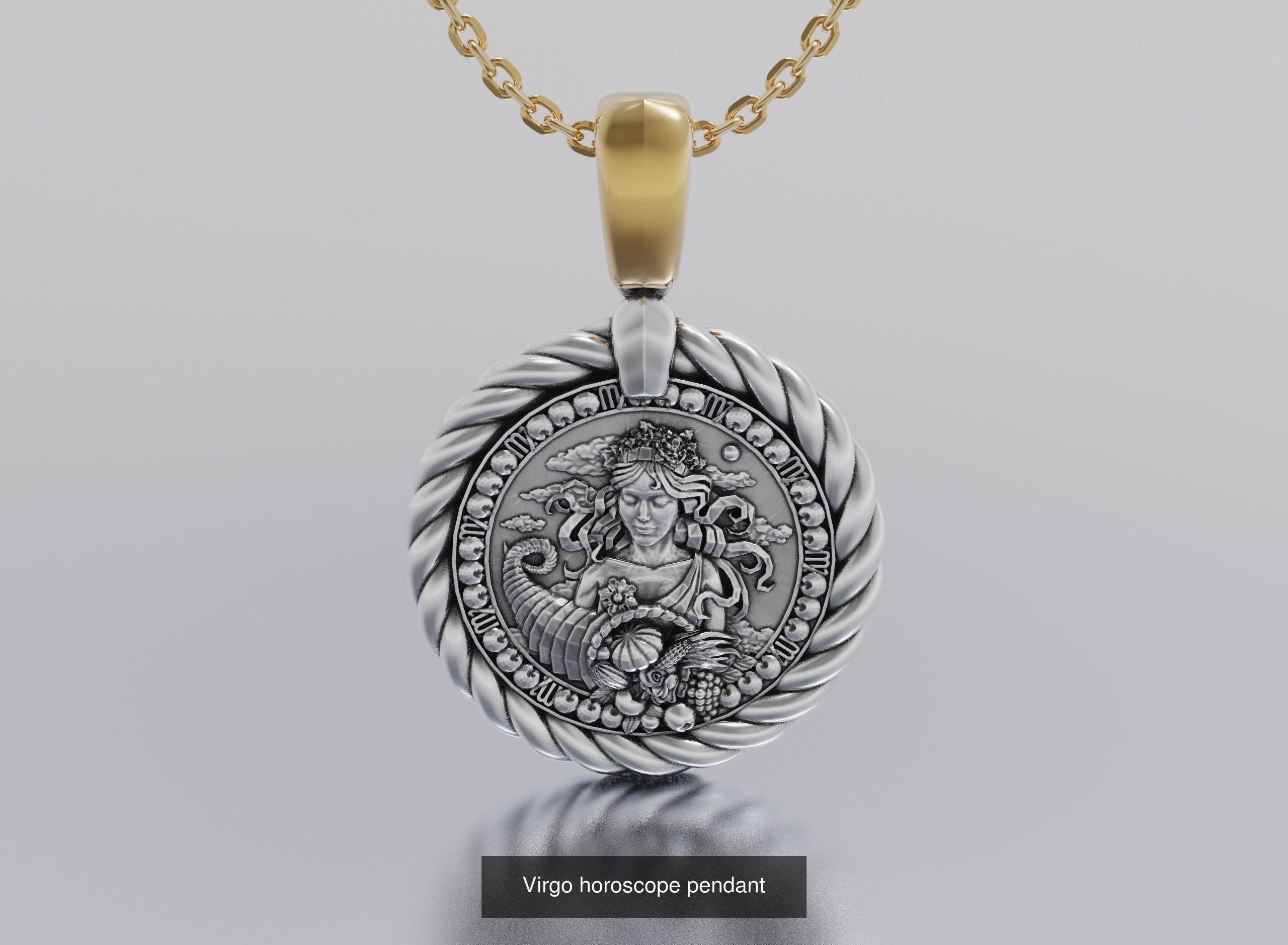 horoscope pendants 3D Model Collection_14