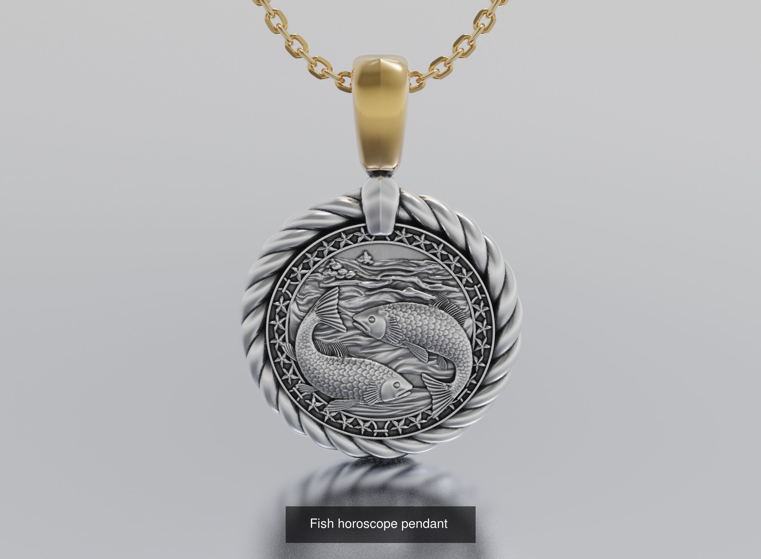 horoscope pendants 3D Model Collection_8