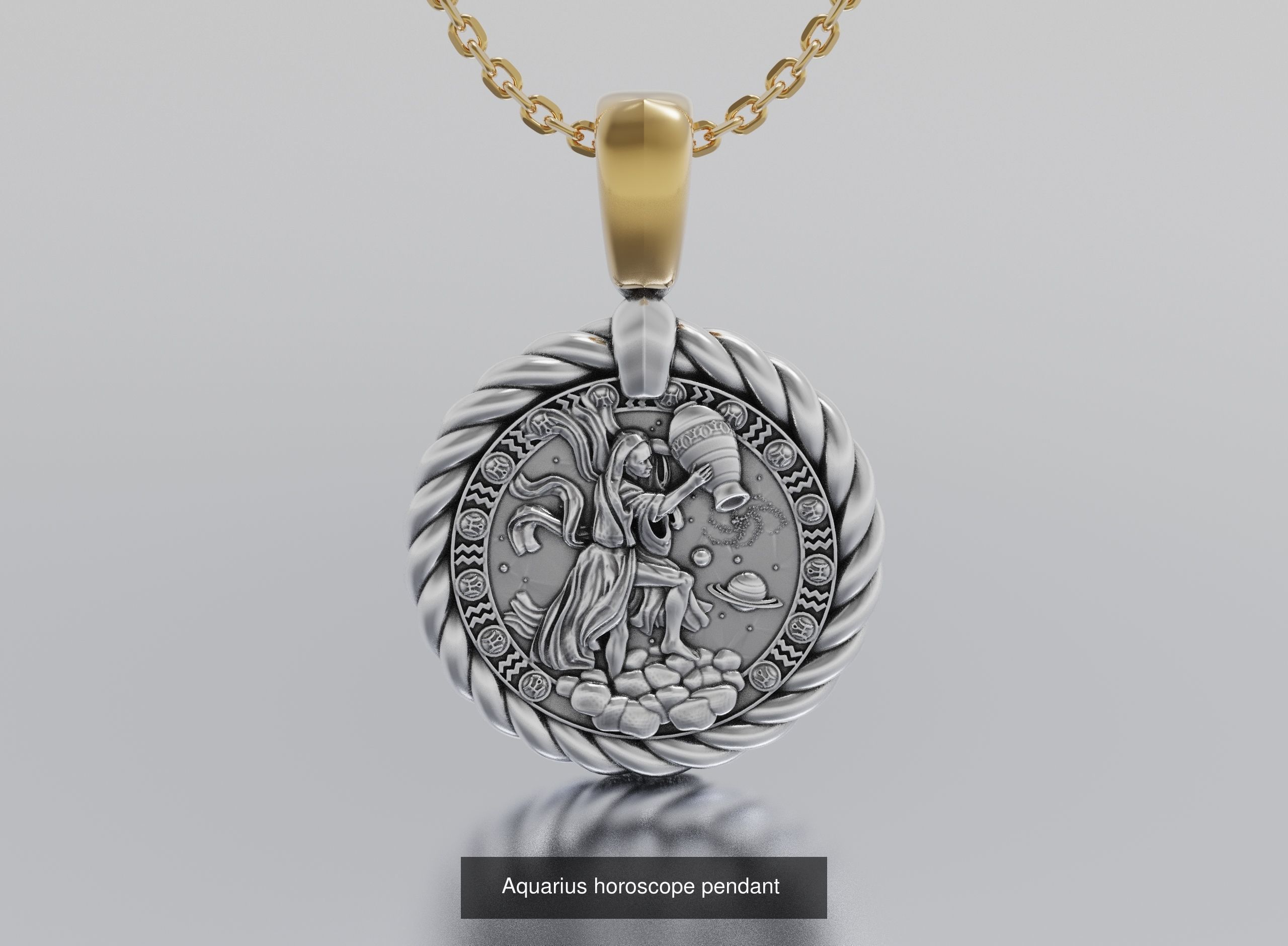 horoscope pendants 3D Model Collection_3