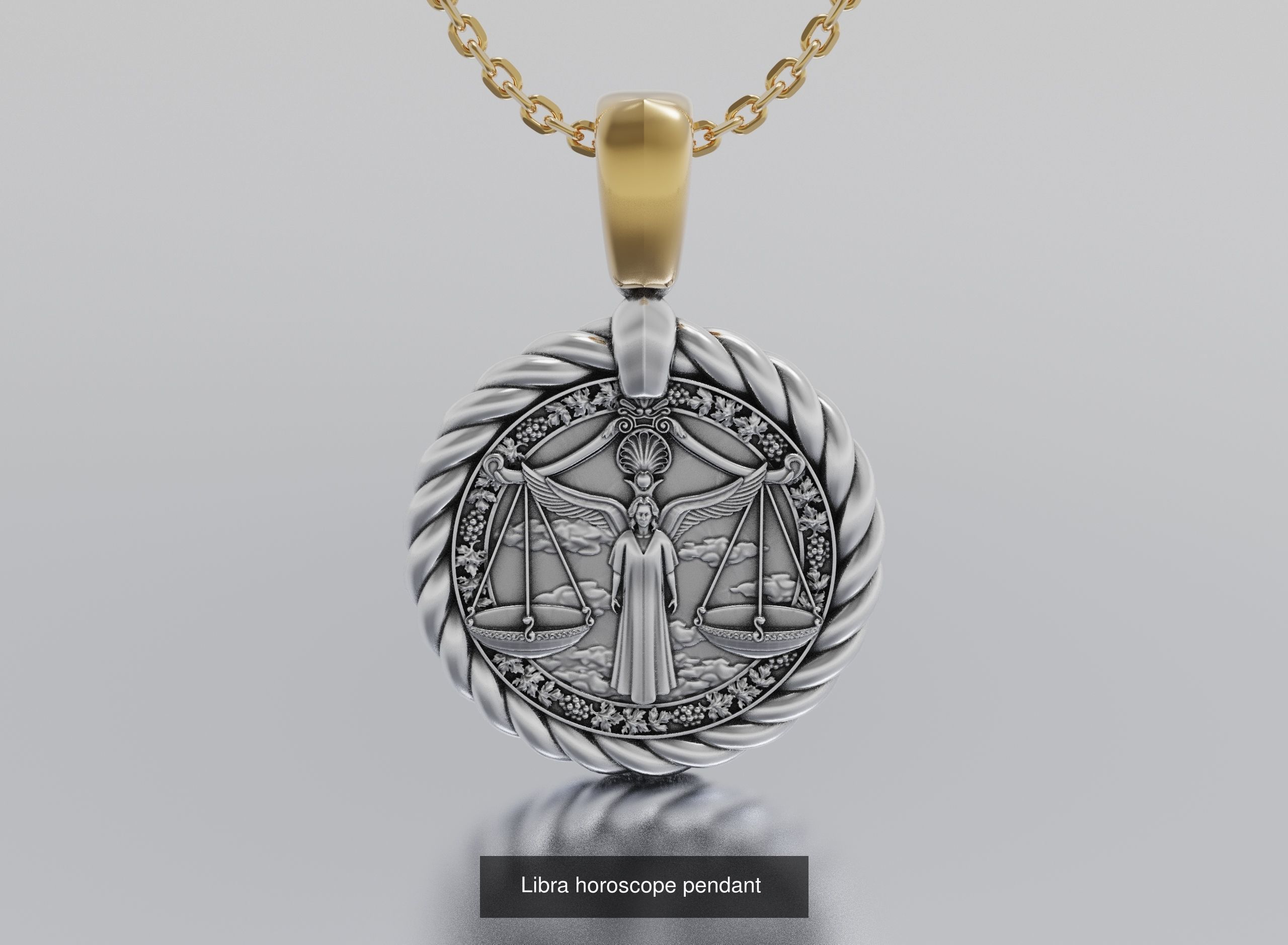 horoscope pendants 3D Model Collection_9