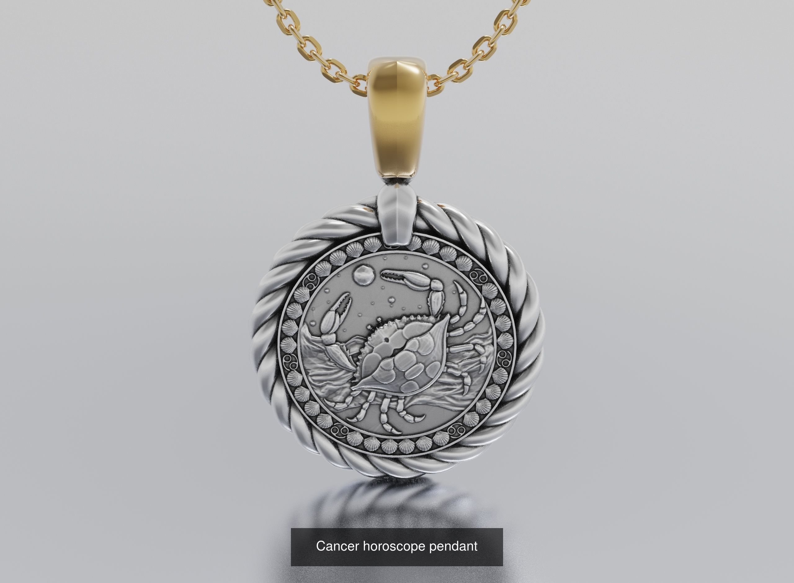 horoscope pendants 3D Model Collection_6