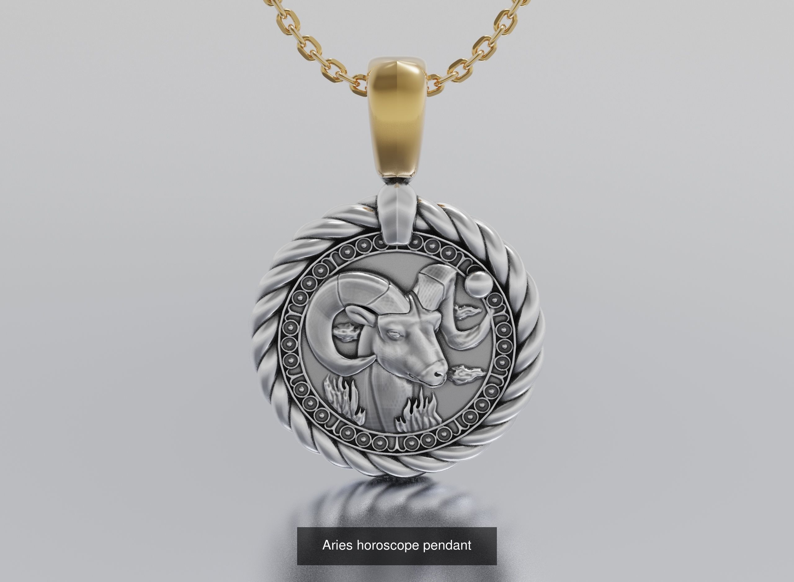 horoscope pendants 3D Model Collection_4