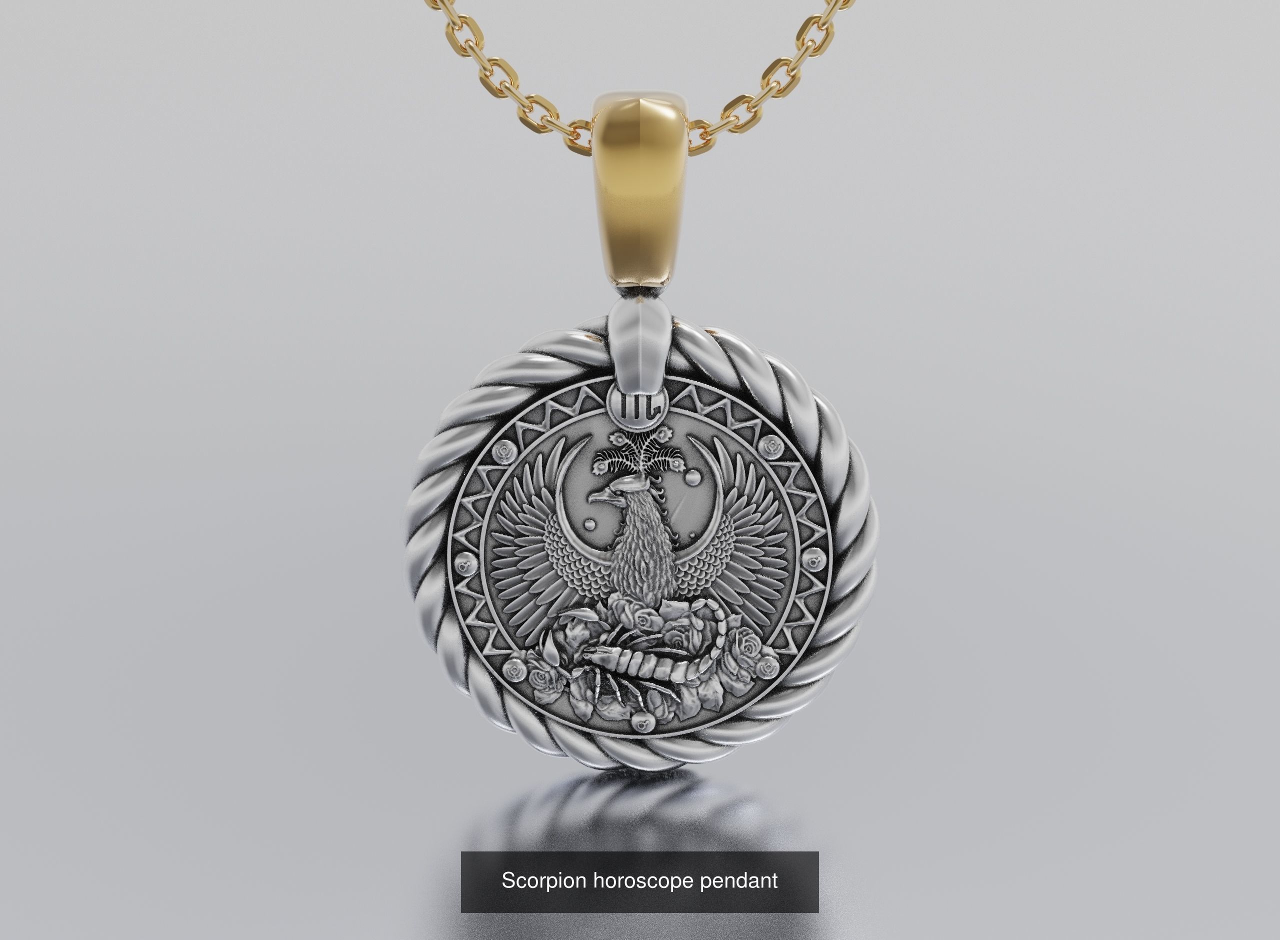 horoscope pendants 3D Model Collection_12