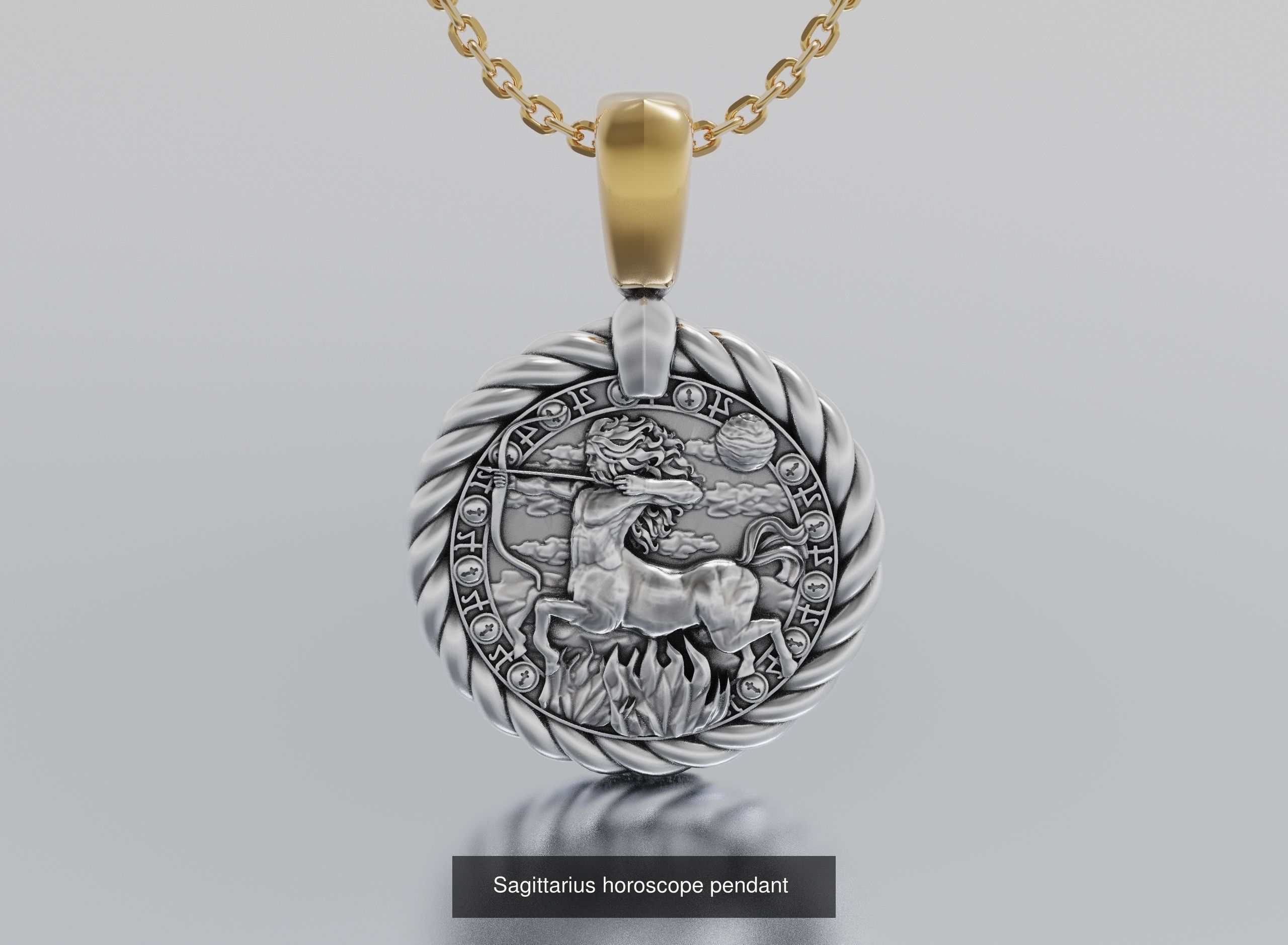 horoscope pendants 3D Model Collection_11