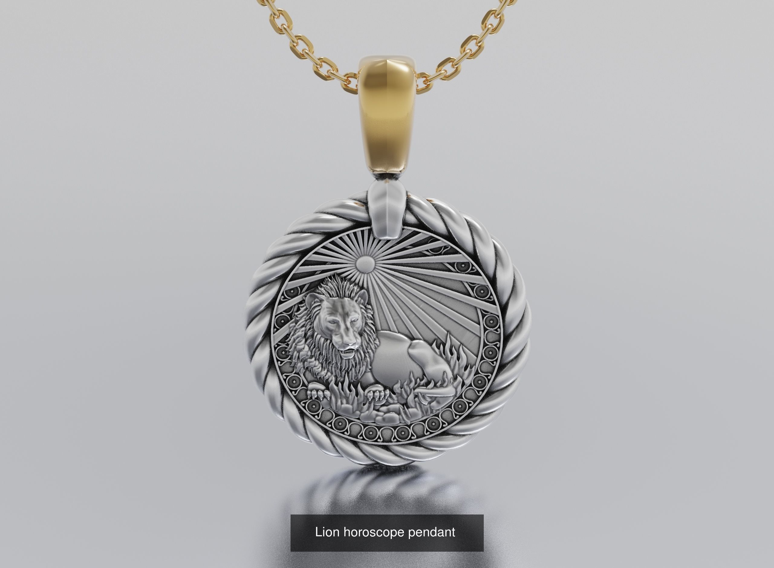 horoscope pendants 3D Model Collection_10