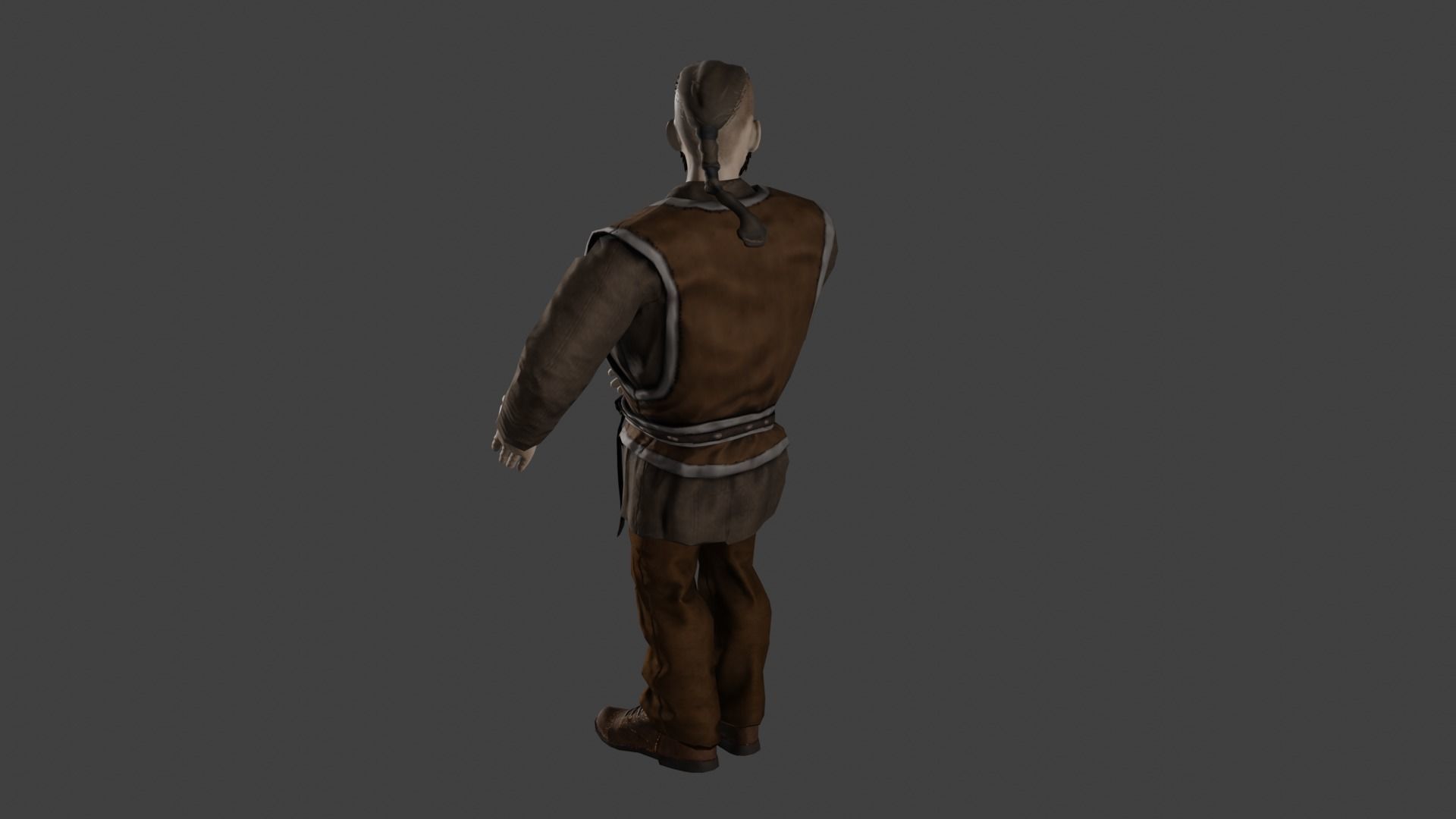 Vi King rigged character with 11 animation Low-poly 3D model_15