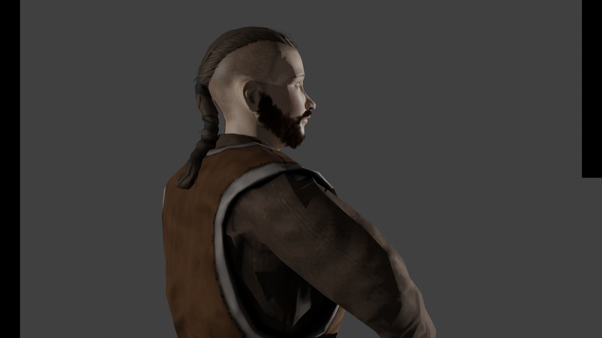 Vi King rigged character with 11 animation Low-poly 3D model_3