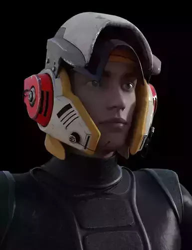 V-Wing Pilot Helmet 3D model
