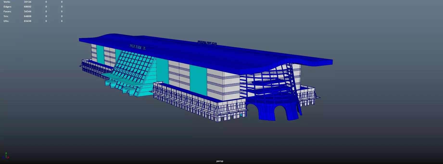 Ankara High Speed Railway Main Station 3D model
