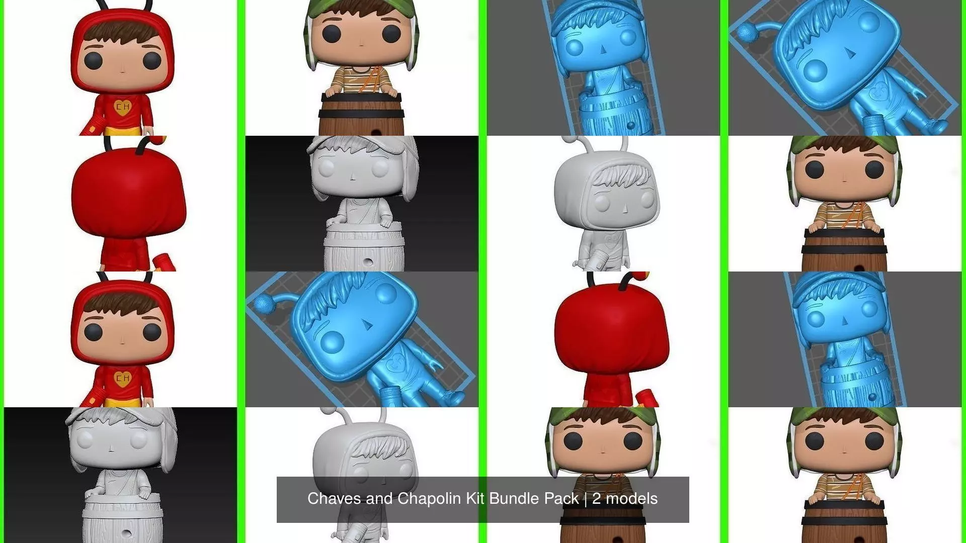 Chaves and Chapolin Kit Bundle Pack 3D Model Collection_0