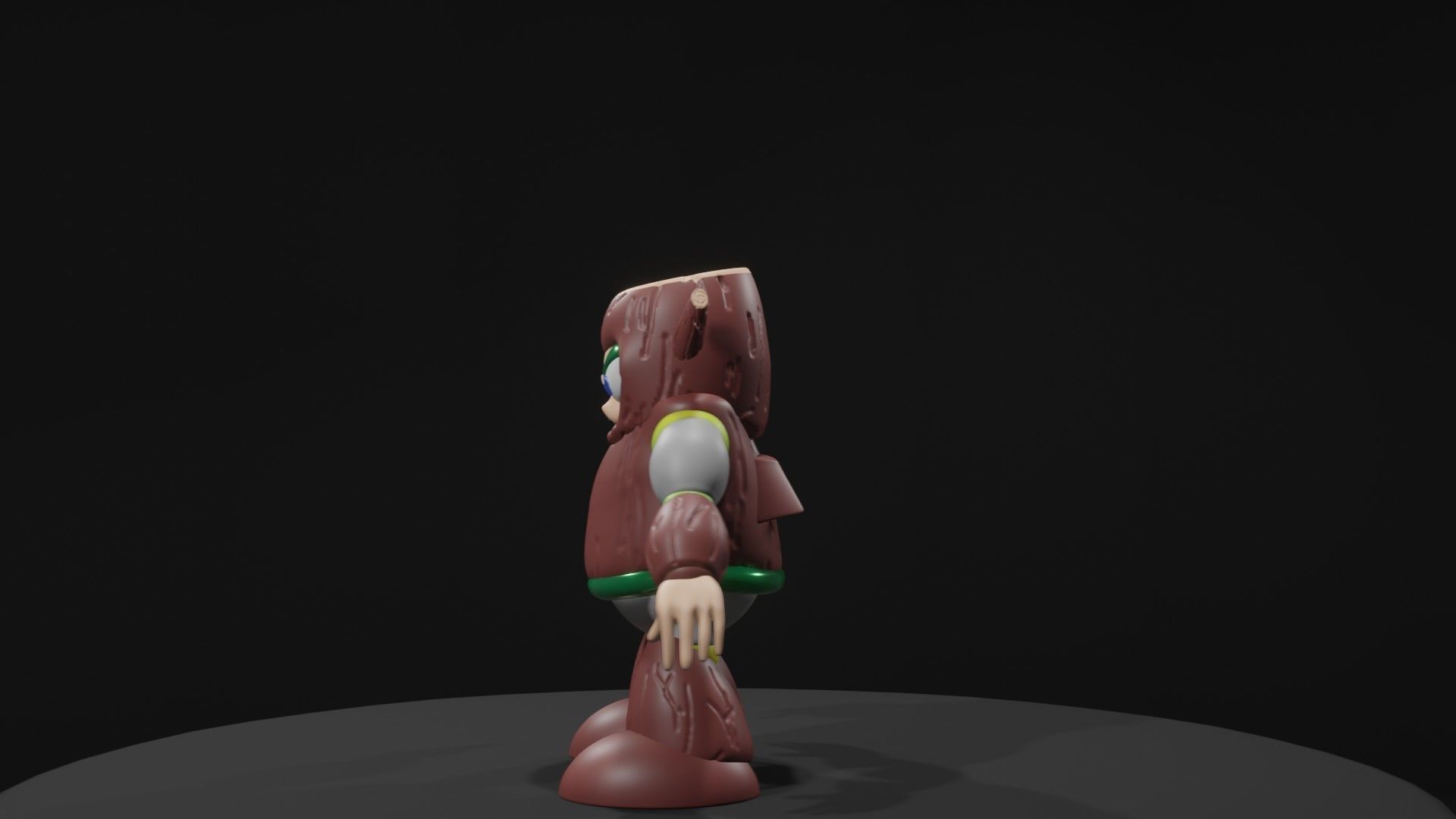 Woodman Low-poly 3D model_1