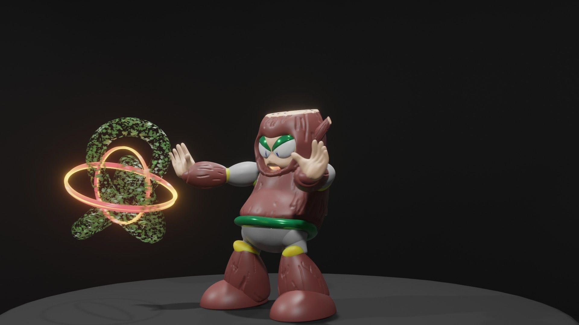 Woodman Low-poly 3D model_6