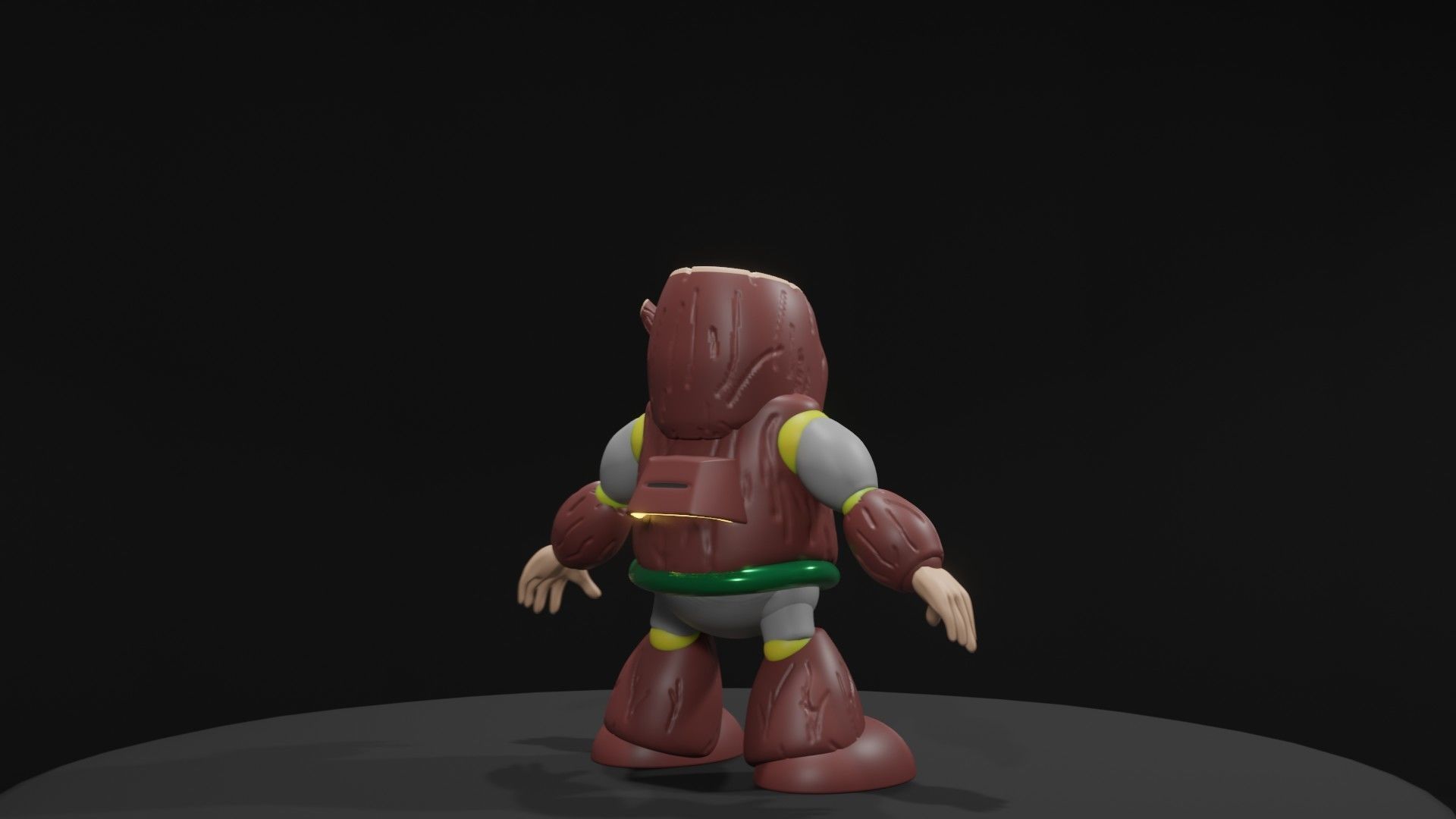 Woodman Low-poly 3D model_4