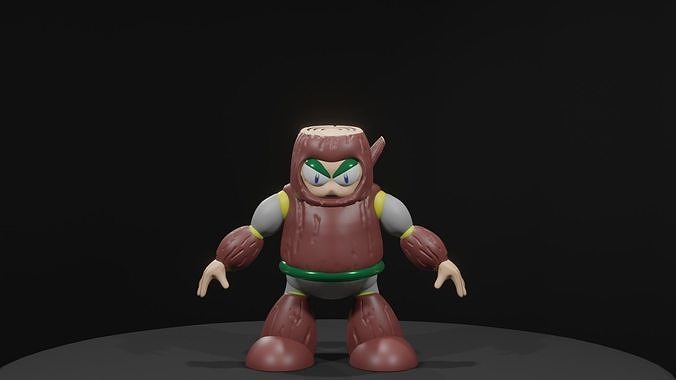 Woodman Low-poly 3D model