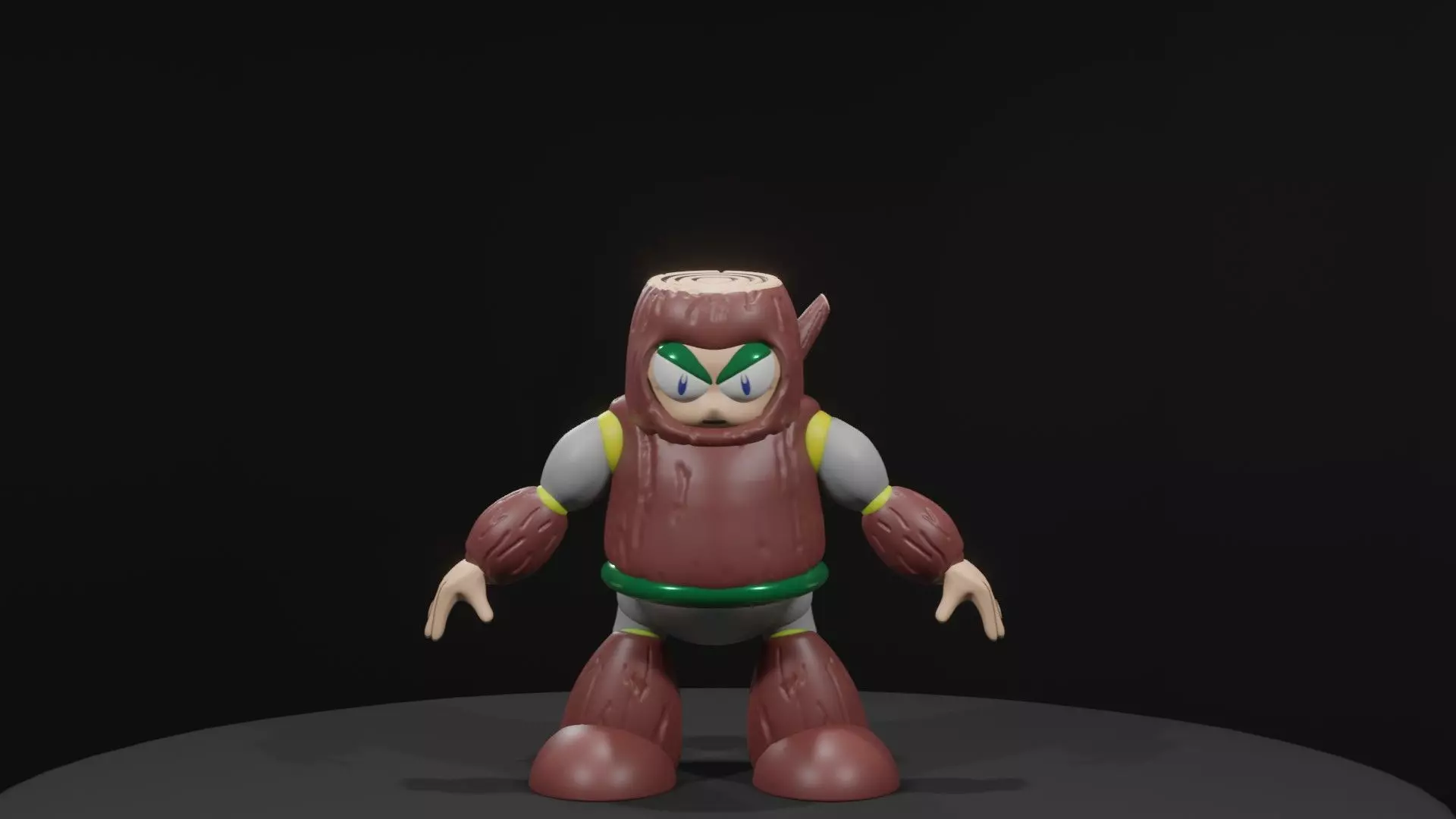 Woodman Low-poly 3D model_0