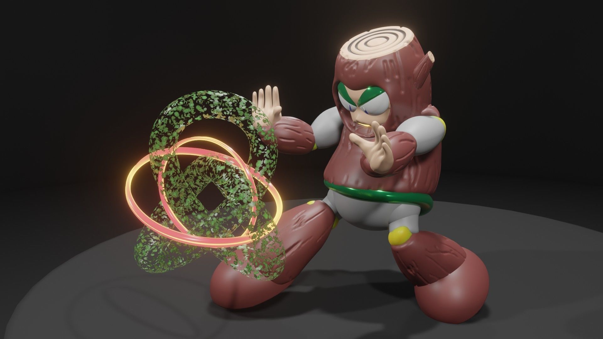 Woodman Low-poly 3D model_8