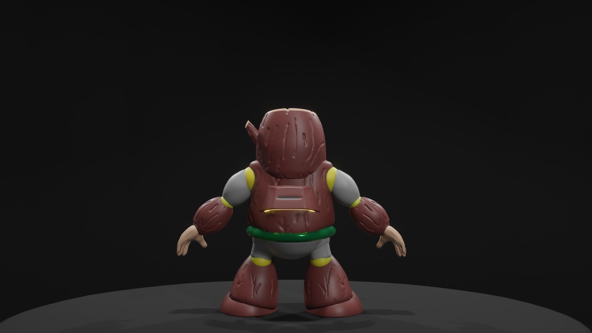 Woodman Low-poly 3D model_2