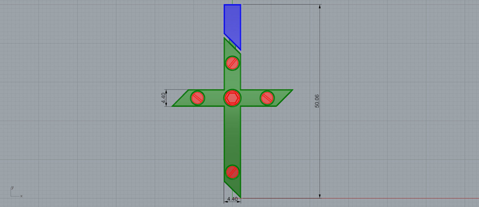 gold cross 3D print model_6