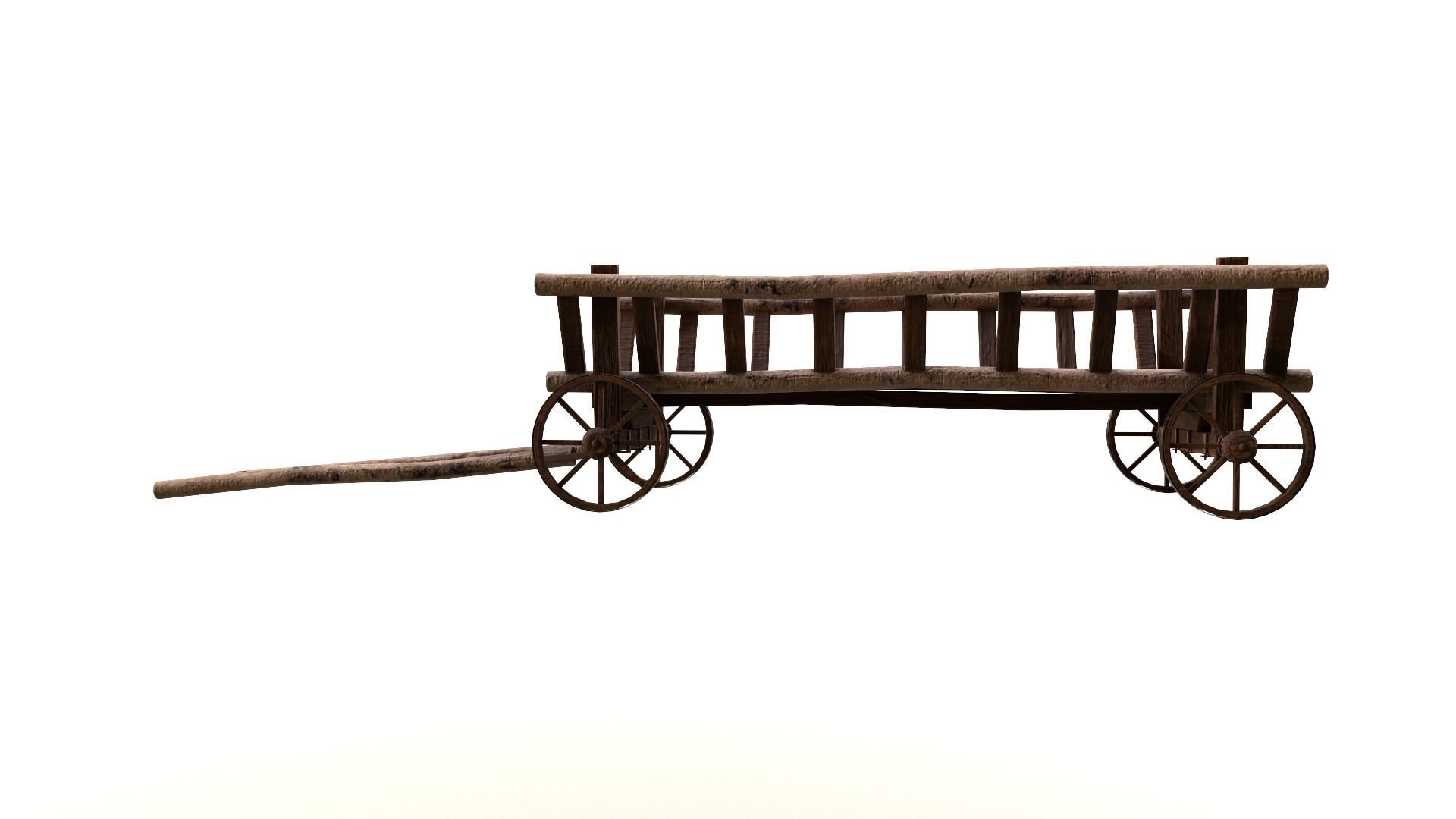 Horse Cart Low-poly 3D model Low-poly 3D model_2