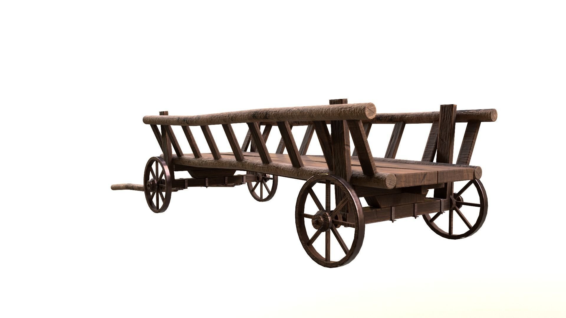 Horse Cart Low-poly 3D model Low-poly 3D model_1
