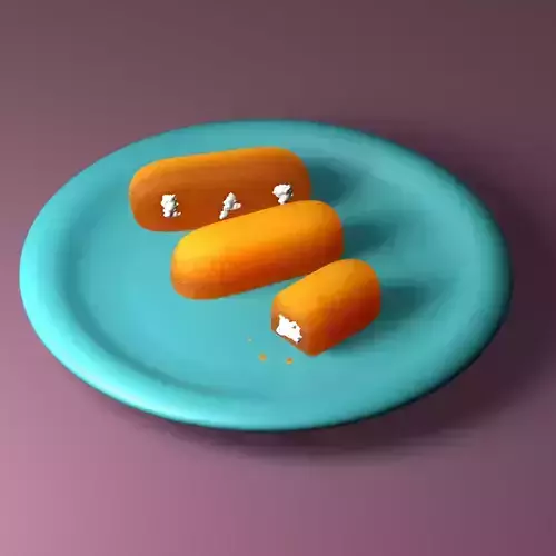 twinkies plate with three oranges