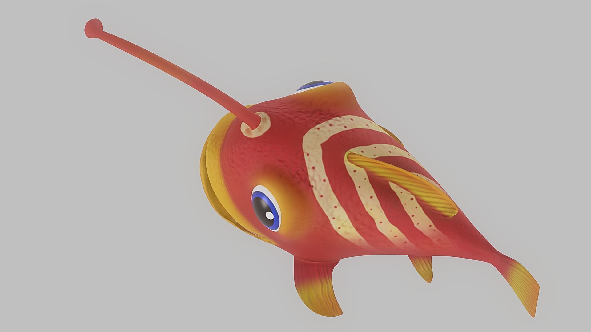 Cartoon Fish 12 Low-poly 3D model_3