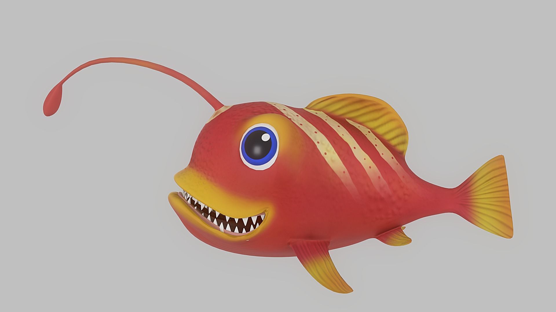 Cartoon Fish 12 Low-poly 3D model_1