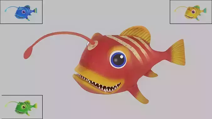 Cartoon Fish 12 Low-poly 3D model