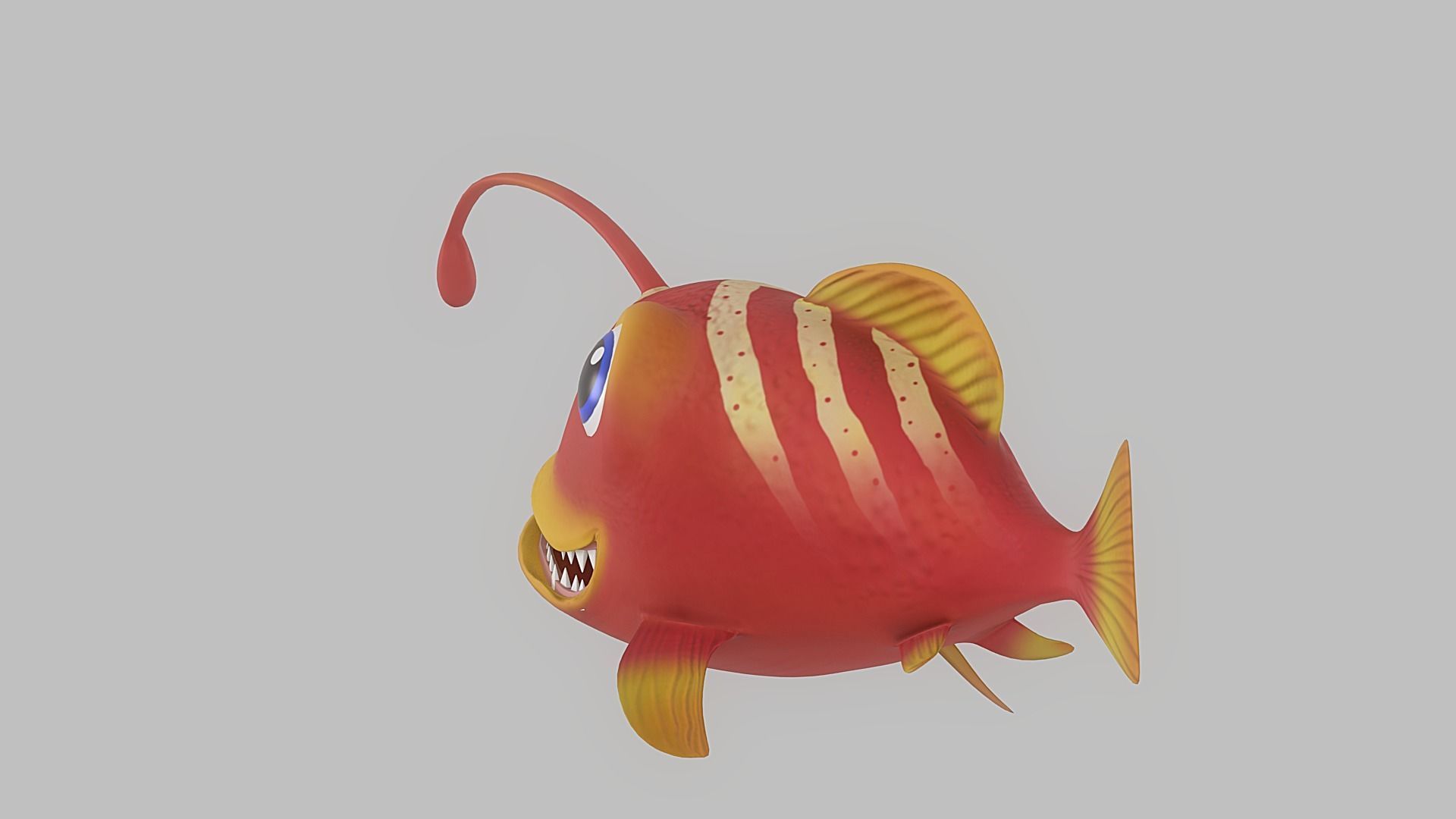 Cartoon Fish 12 Low-poly 3D model_2