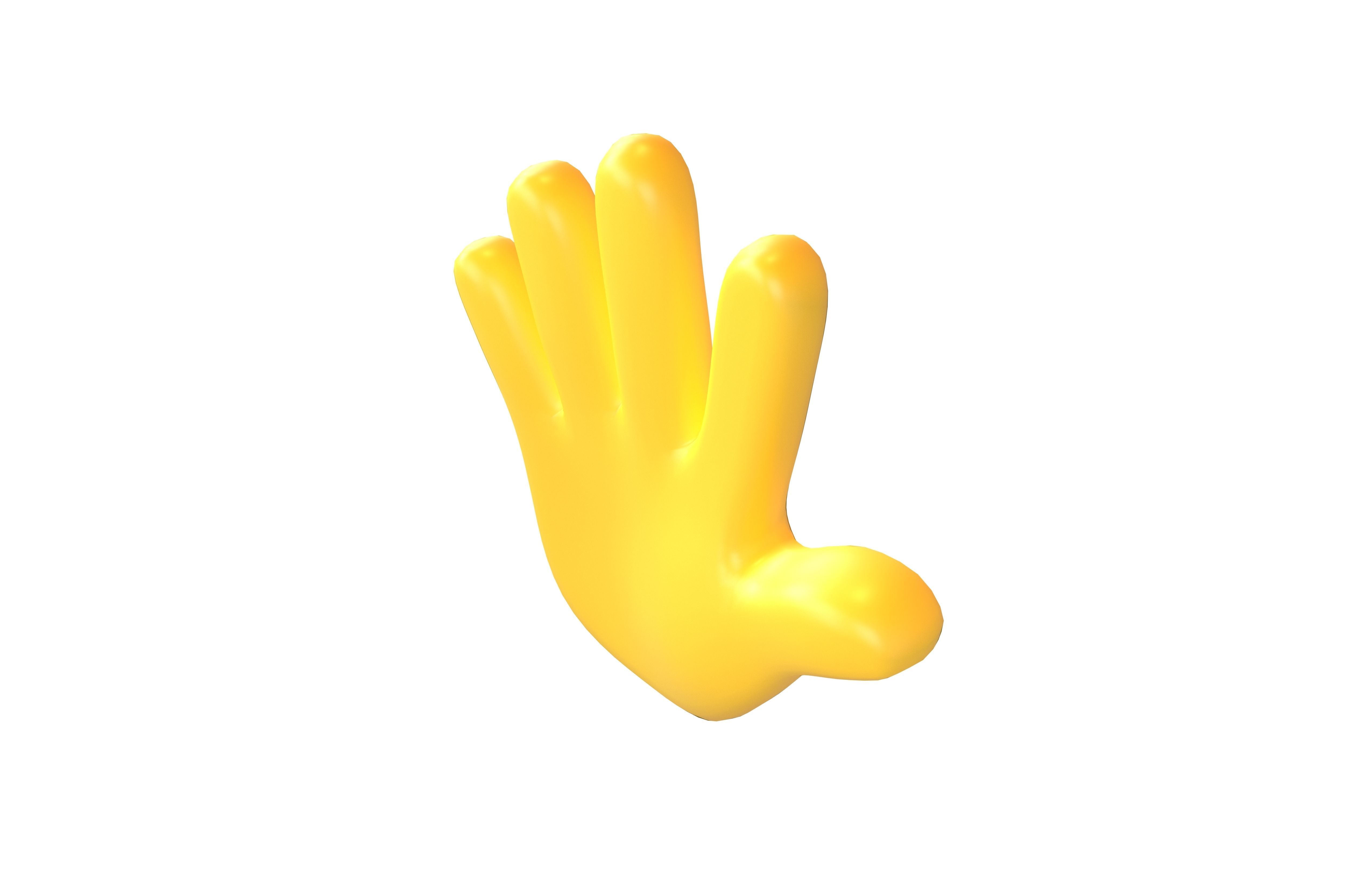 Hand With Fingers Splayed v2 06 Low-poly 3D model_2