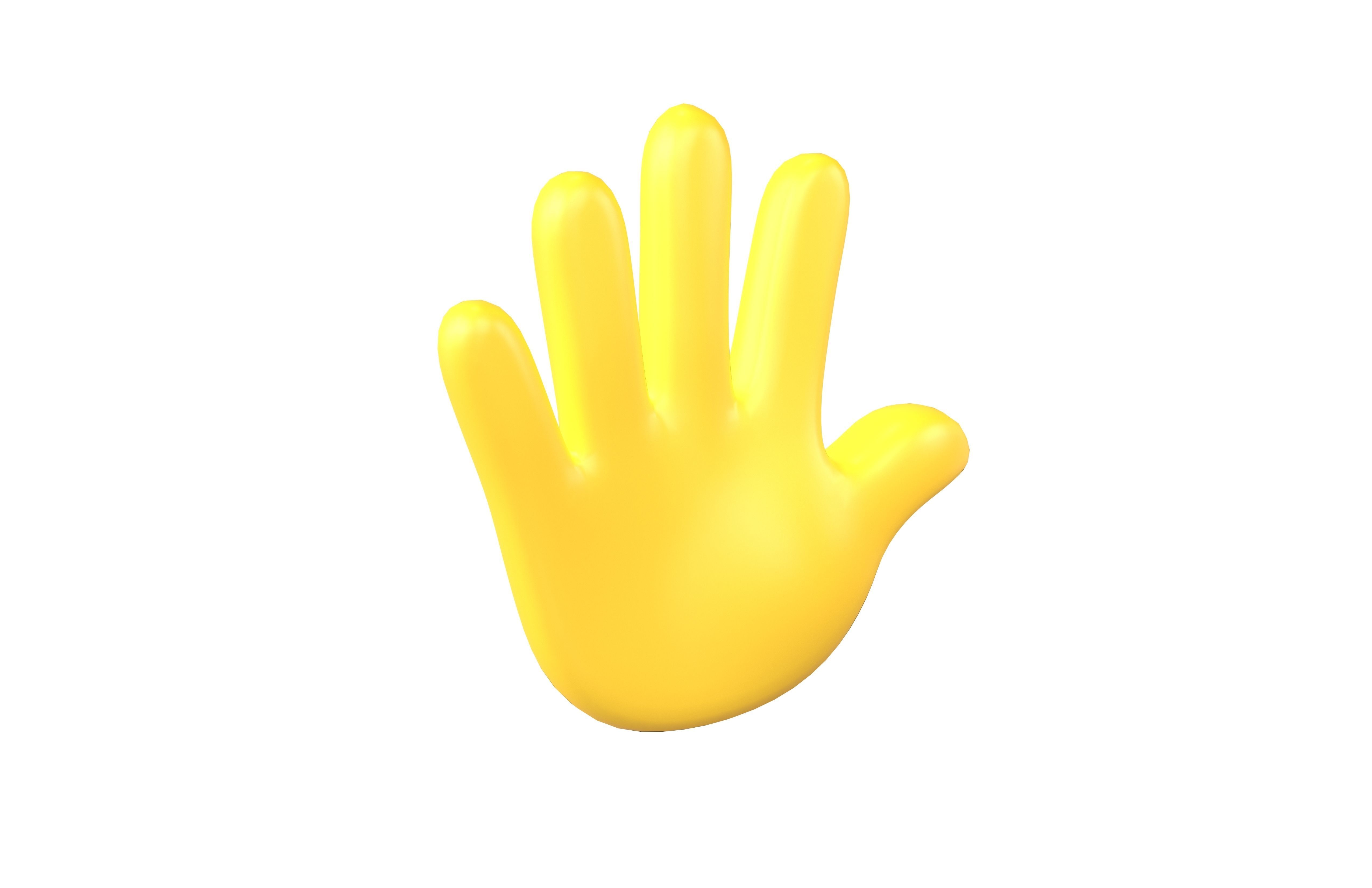 Hand With Fingers Splayed v2 06 Low-poly 3D model_1