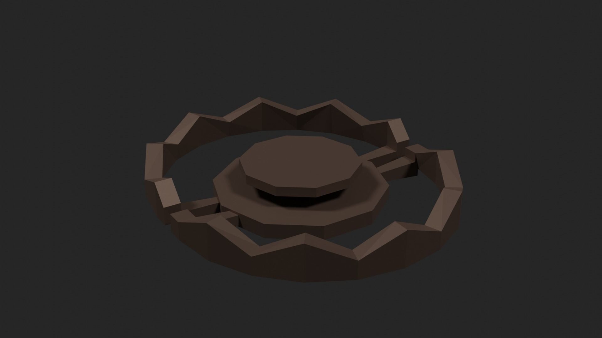 Lowpoly Beartrap ring Low-poly 3D model_3