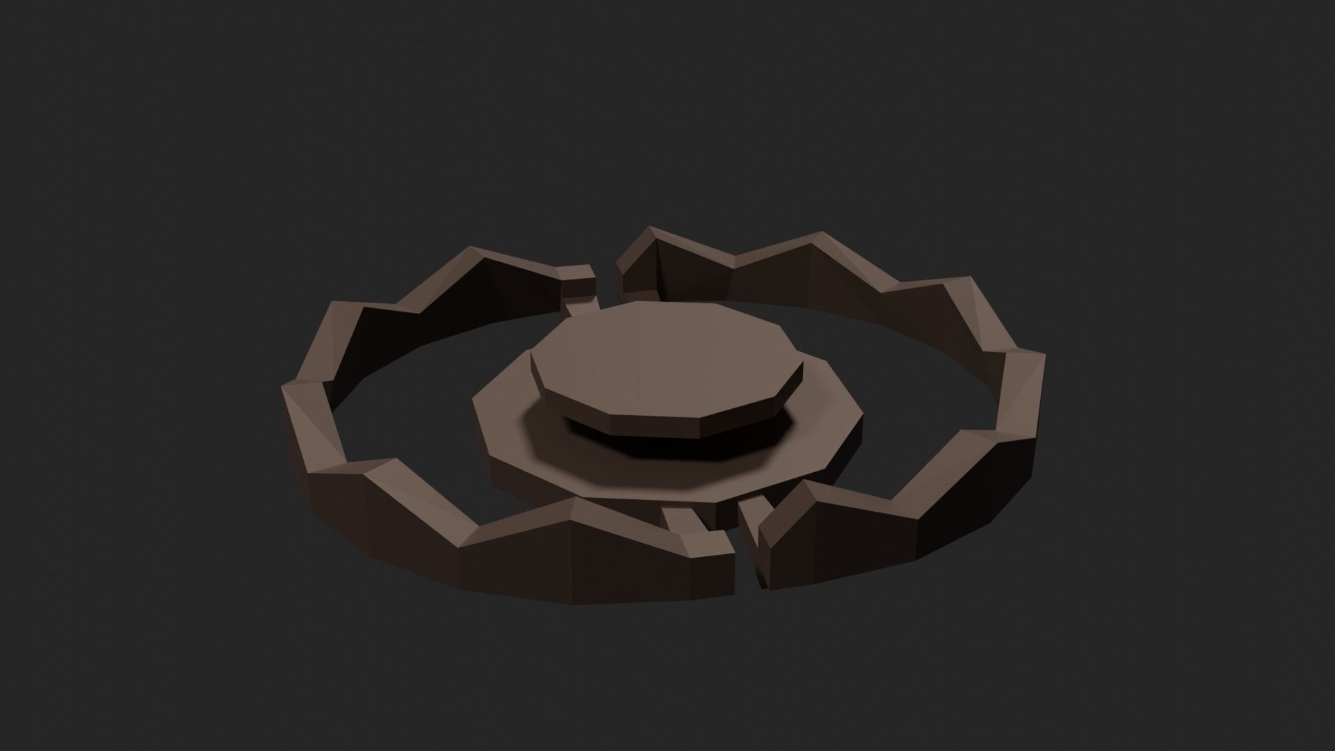 Lowpoly Beartrap ring Low-poly 3D model_11